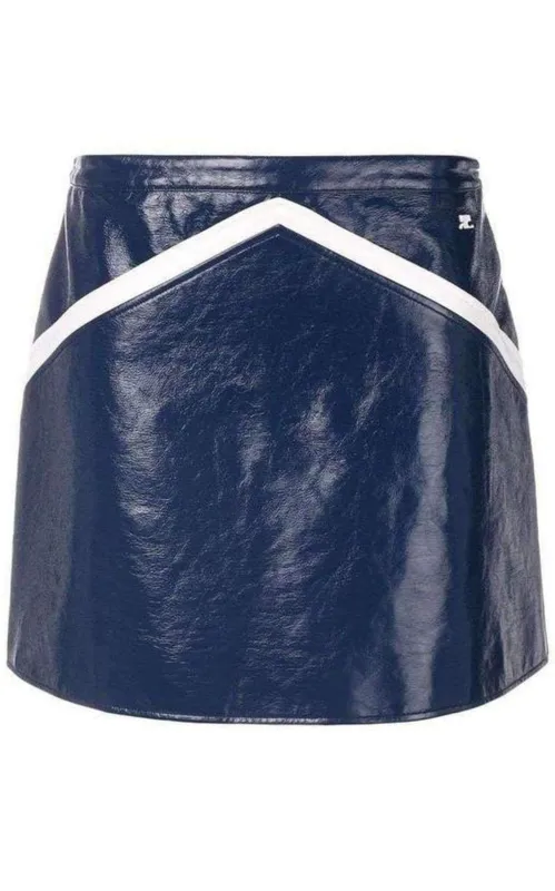 Blue Rangers Vinyl Mini Skirt made by Courreges