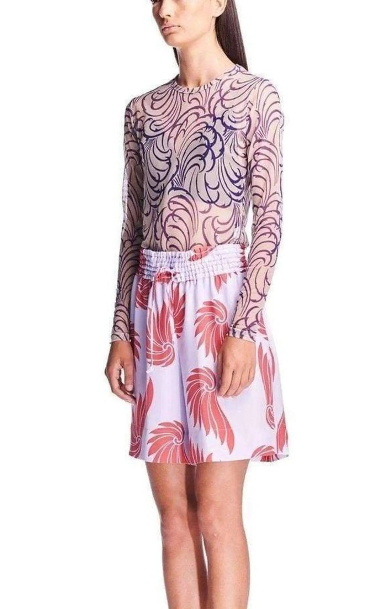 Feather Printed Shorts sold by Runaway Catalog product image thumbnail 2