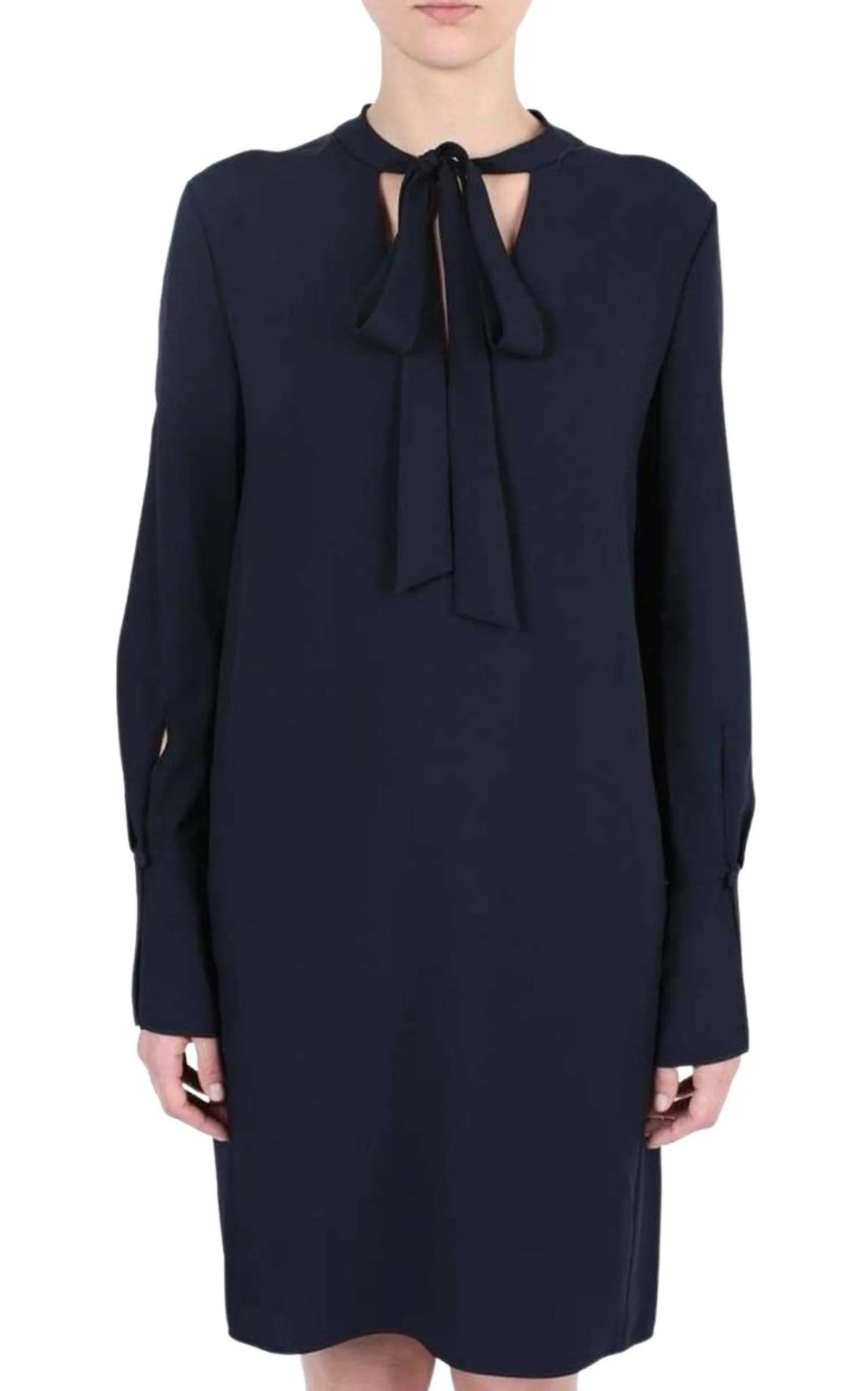 Neck Tie Shift Black Dress sold by Runaway Catalog product image thumbnail 3