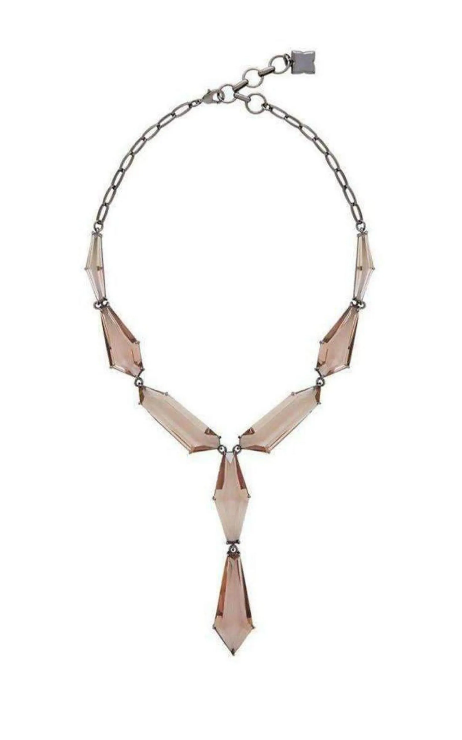 Asymmetric Stone Chain Necklace sold by Runaway Catalog