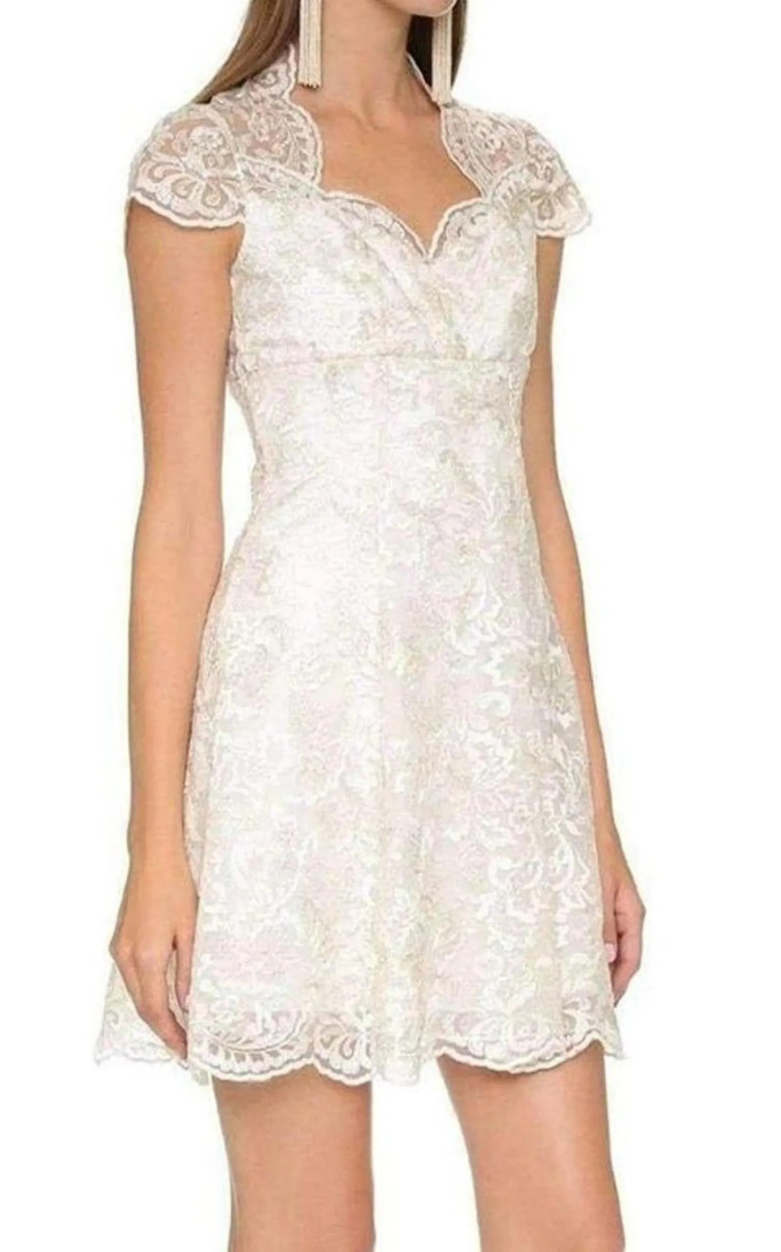 Metallic Lace Cap Sleeve Dress sold by Runaway Catalog product image thumbnail 3