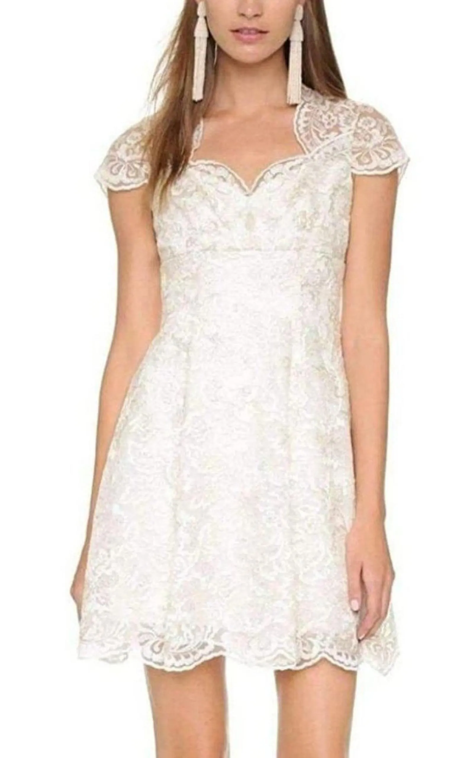 Metallic Lace Cap Sleeve Dress sold by Runaway Catalog product image thumbnail 2