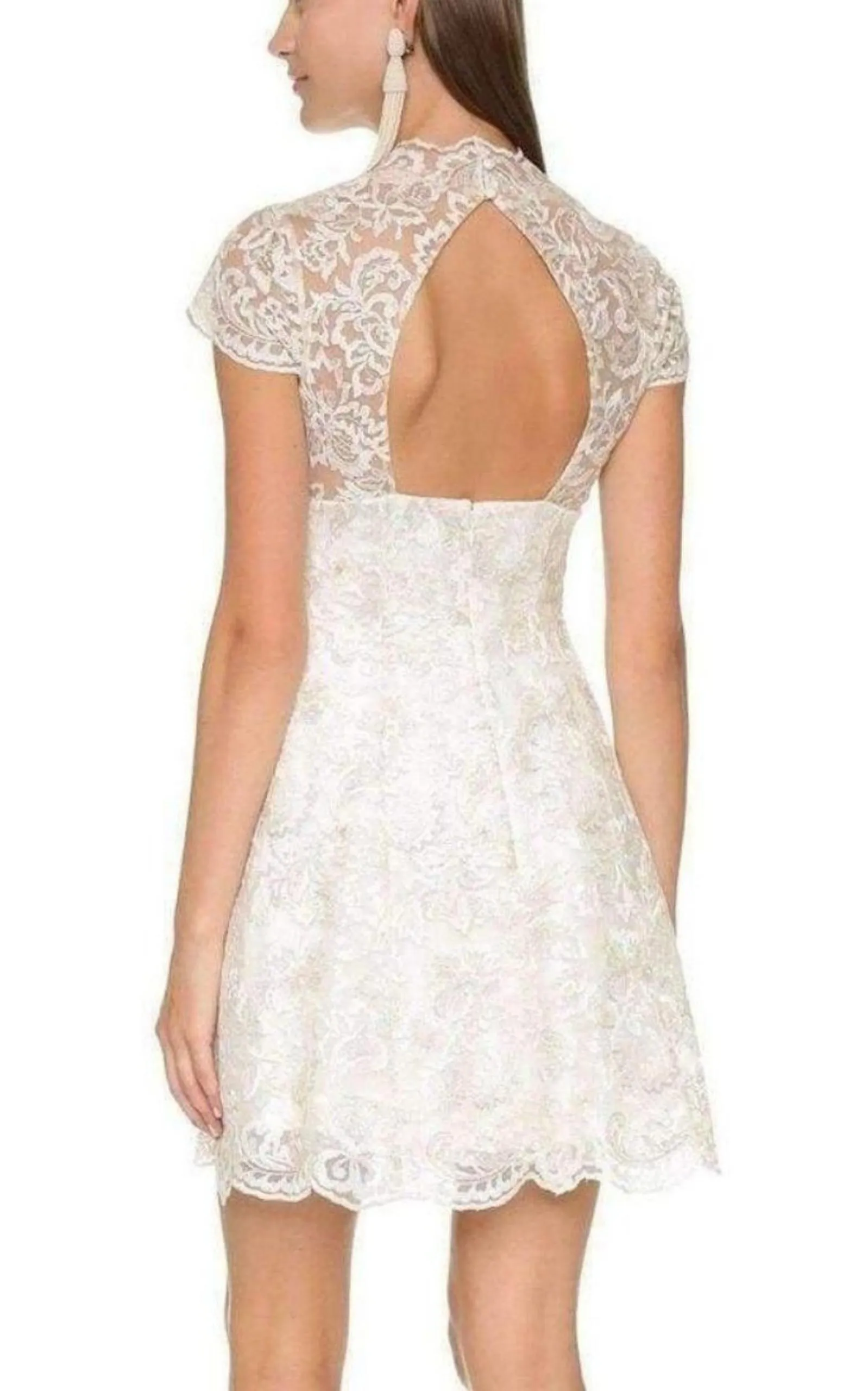 Metallic Lace Cap Sleeve Dress sold by Runaway Catalog product image thumbnail 4