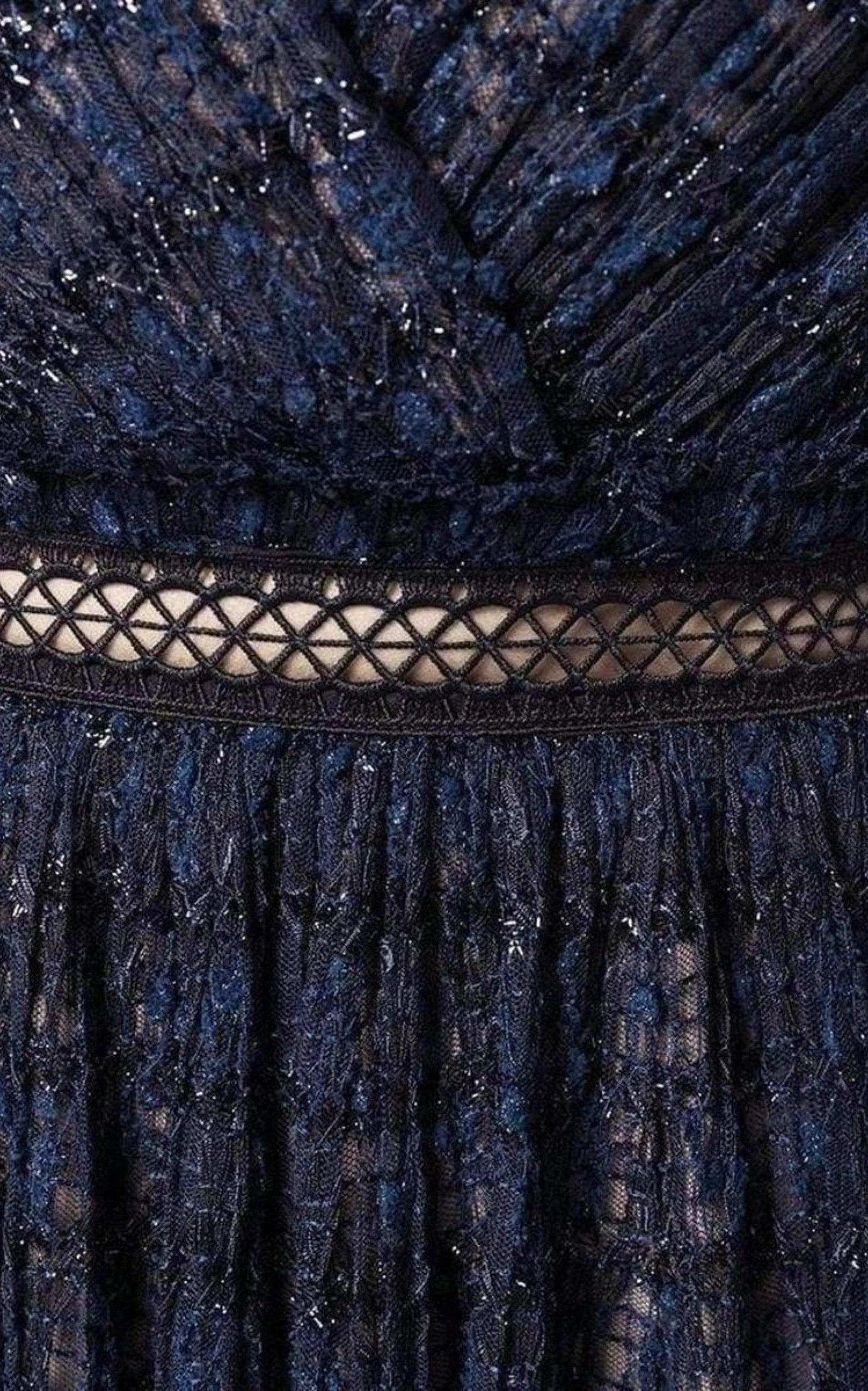 Navy Metallic Pattern Dress sold by Runaway Catalog product image thumbnail 5