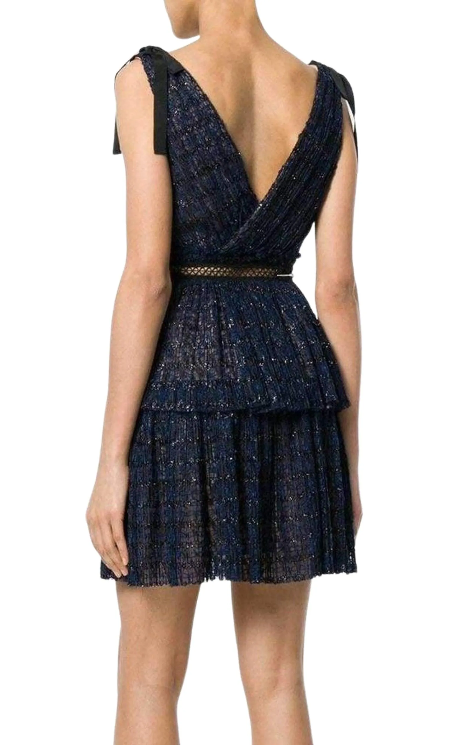 Navy Metallic Pattern Dress sold by Runaway Catalog product image thumbnail 3