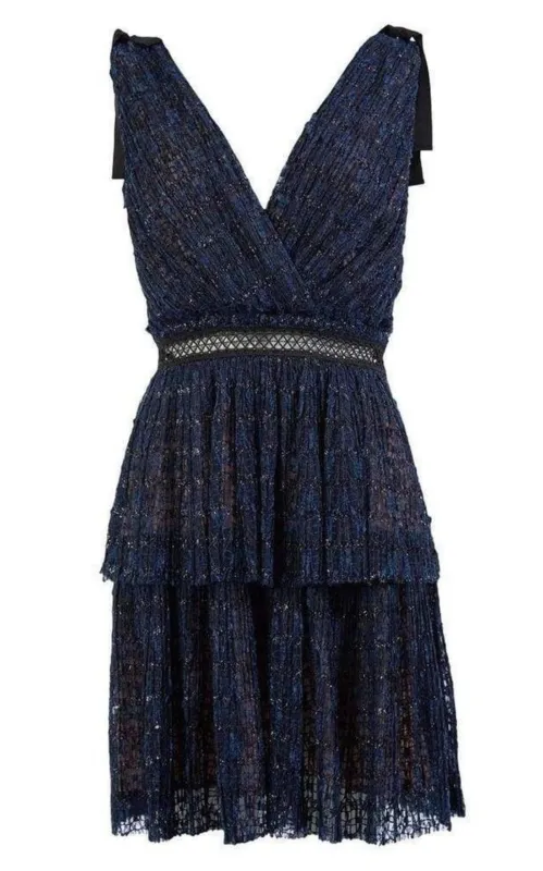 Navy Metallic Pattern Dress sold by Runaway Catalog