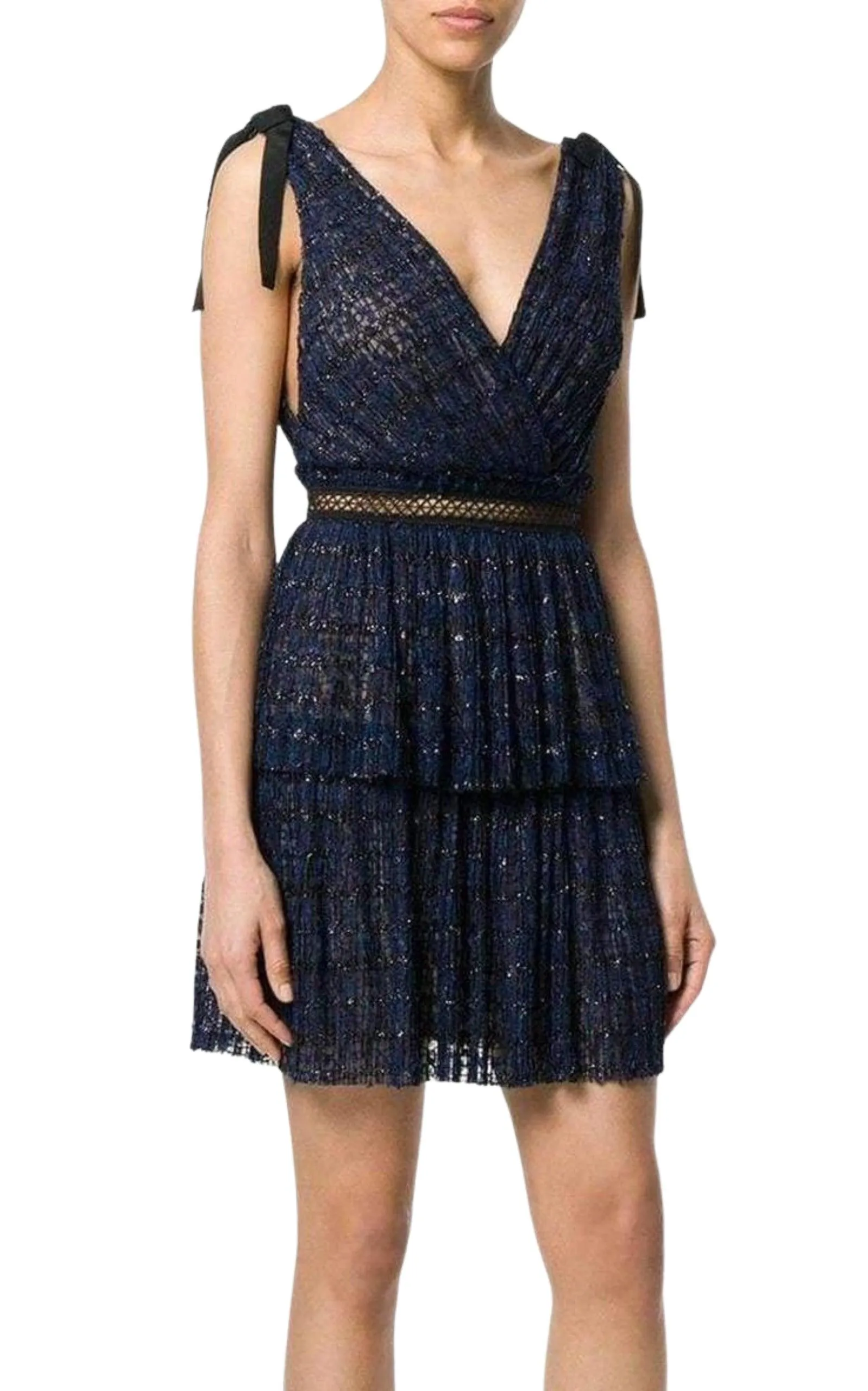 Navy Metallic Pattern Dress sold by Runaway Catalog product image thumbnail 4