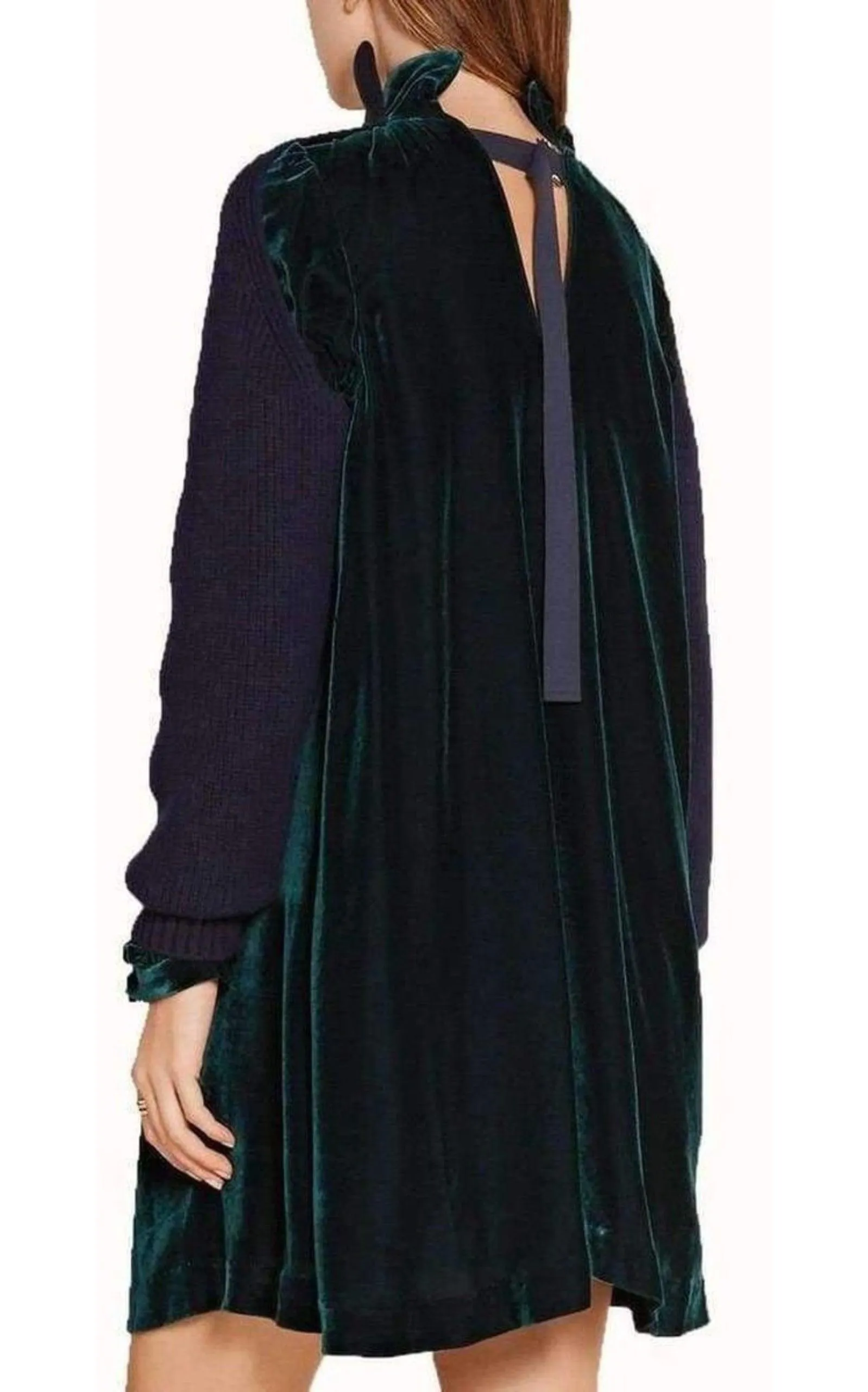 Wool Velvet Panelled Dress sold by Runaway Catalog product image thumbnail 3