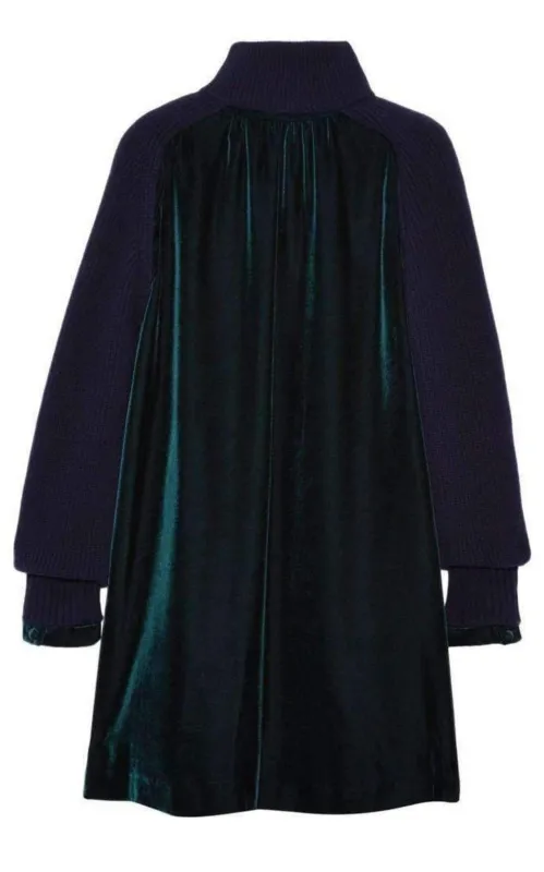 Wool Velvet Panelled Dress sold by Runaway Catalog