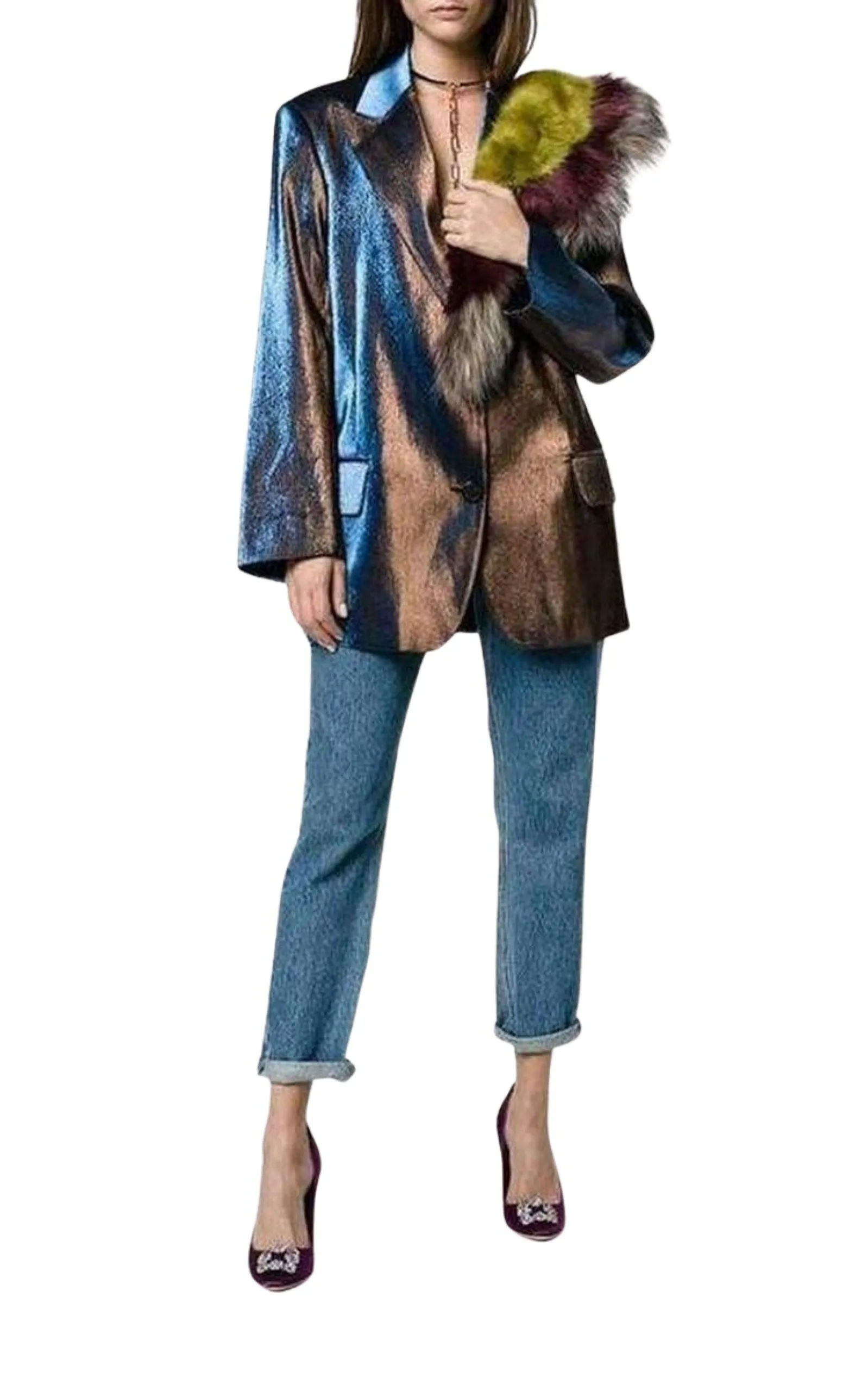 Two-Tone Lamé Blazer sold by Runaway Catalog product image thumbnail 2