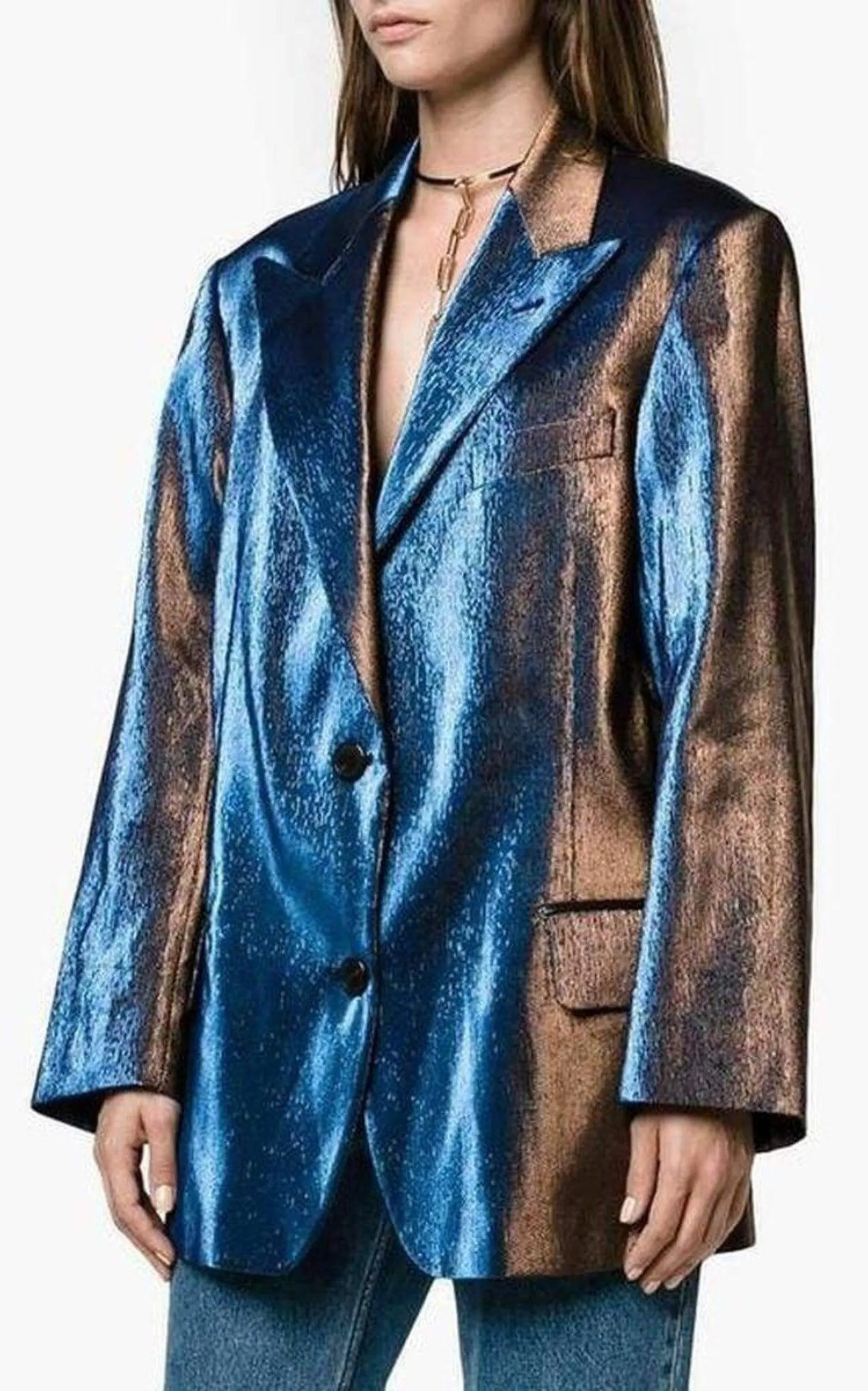 Two-Tone Lamé Blazer sold by Runaway Catalog product image thumbnail 3