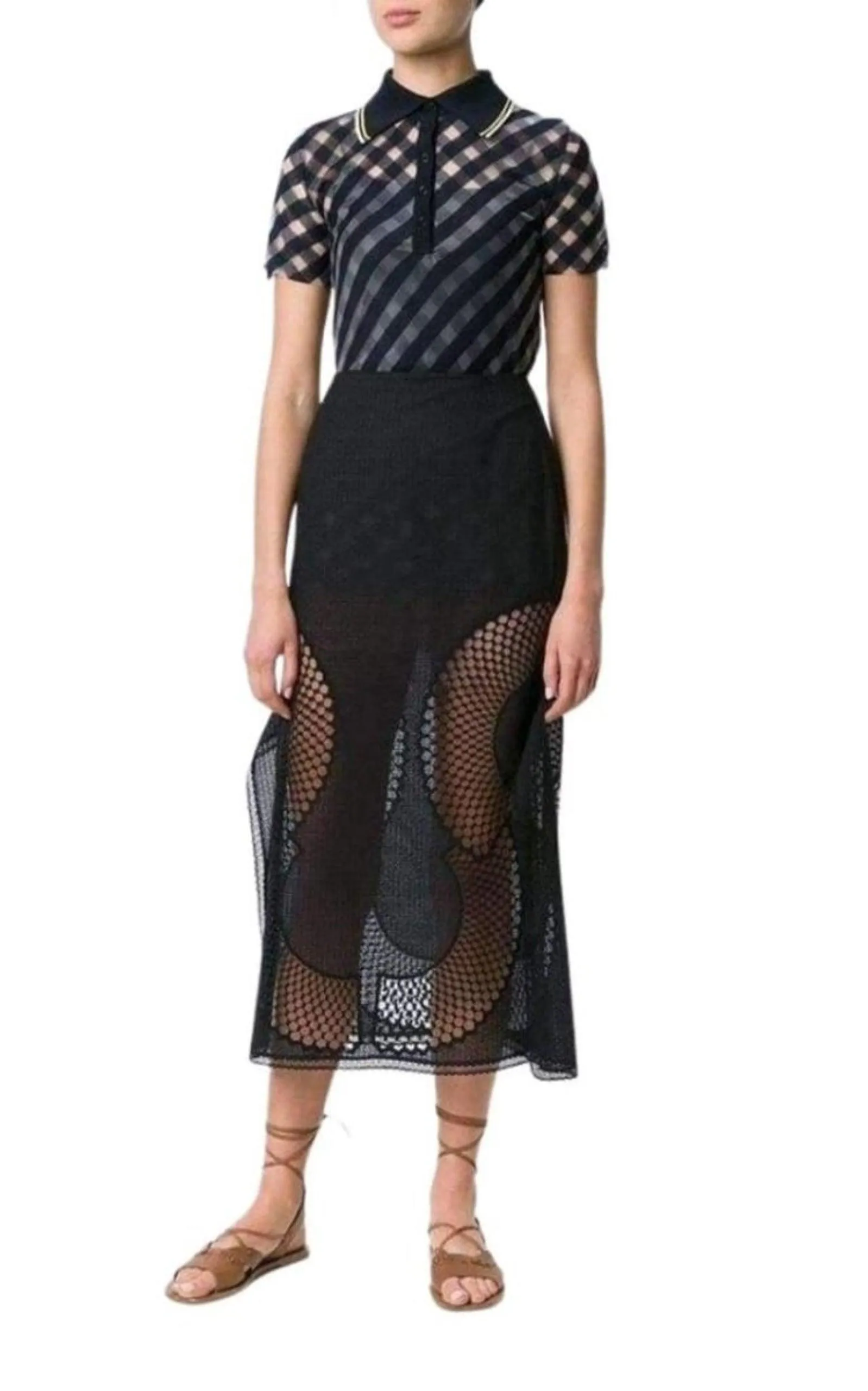 Perforated A-Line Black Skirt sold by Runaway Catalog product image thumbnail 2