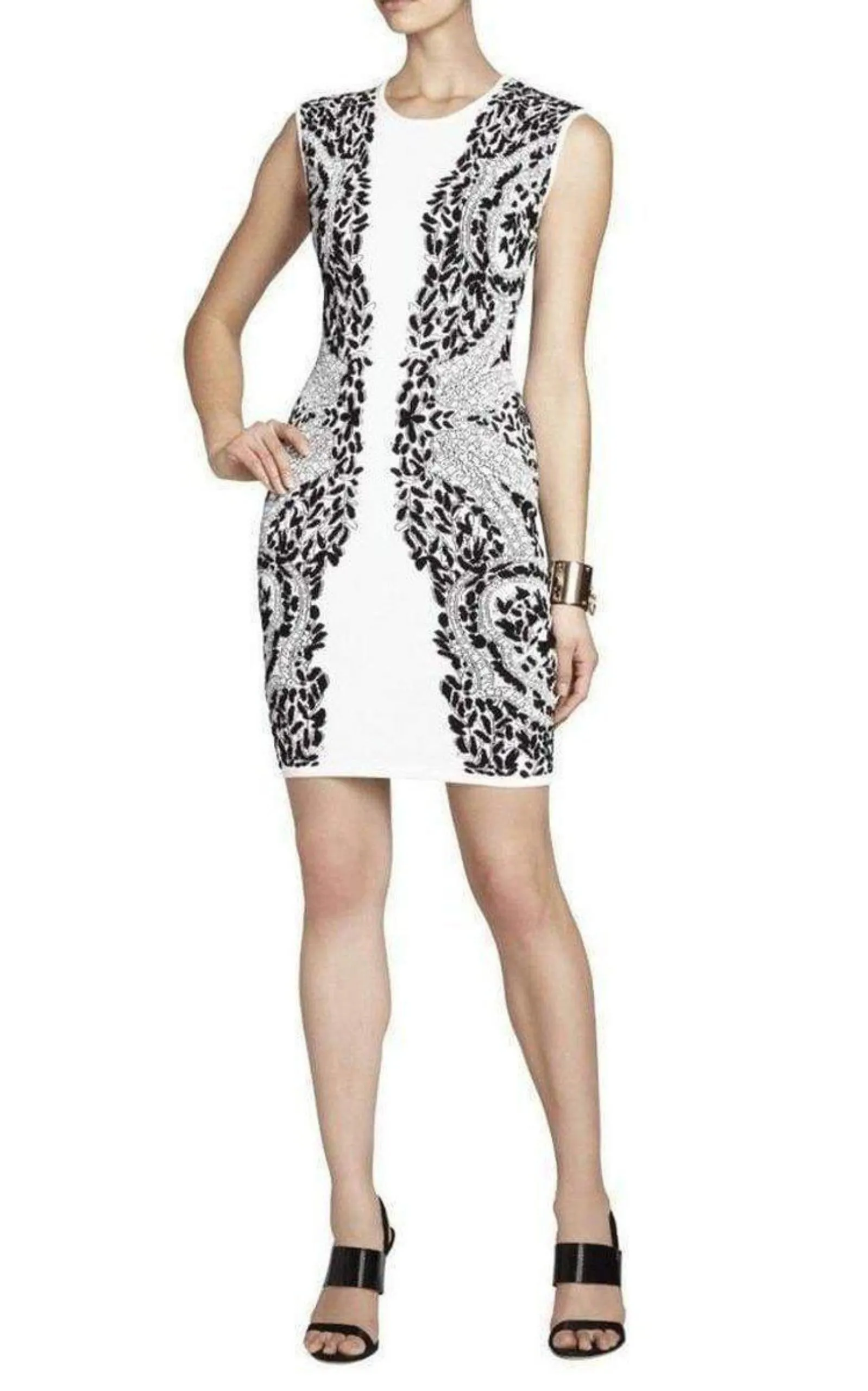Embroidered-Filigree Diamond Jacquard Dress sold by Runaway Catalog