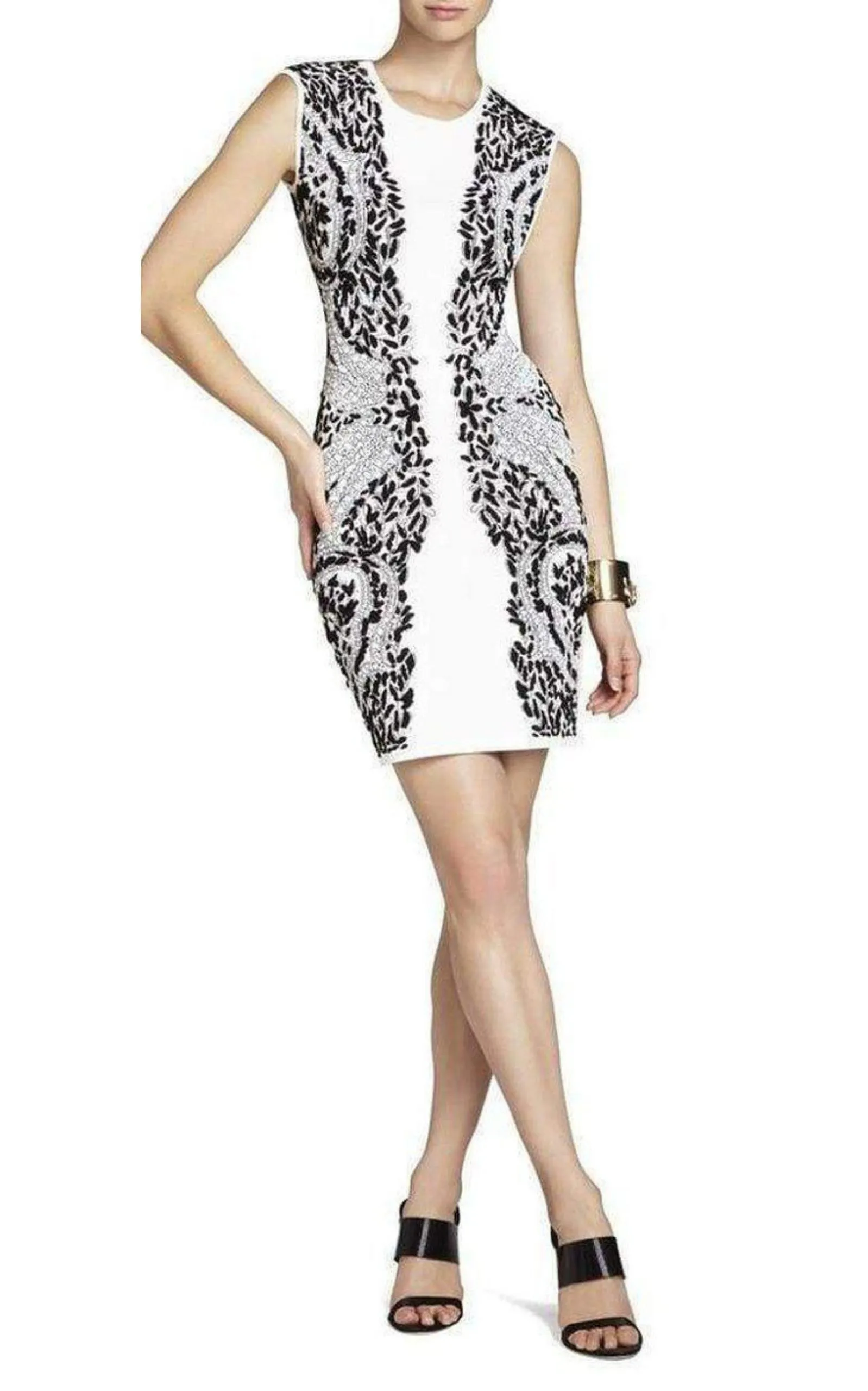 Embroidered-Filigree Diamond Jacquard Dress sold by Runaway Catalog product image thumbnail 2