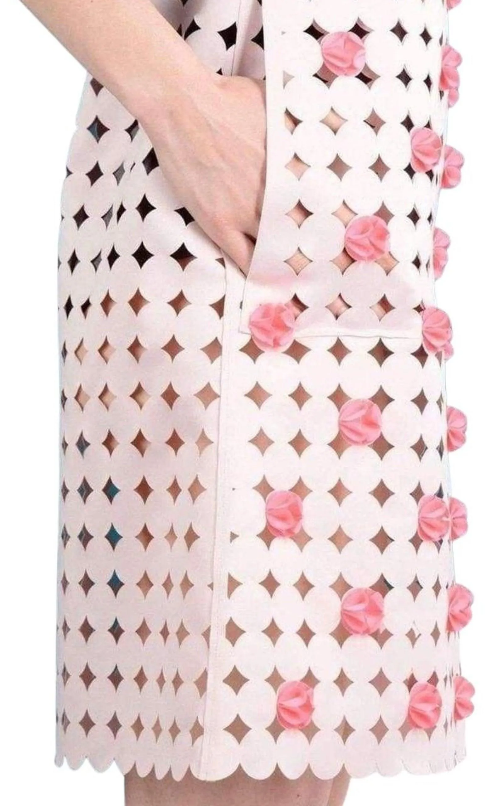 Light Pink Laser Cut Short Dress sold by Runaway Catalog product image thumbnail 5