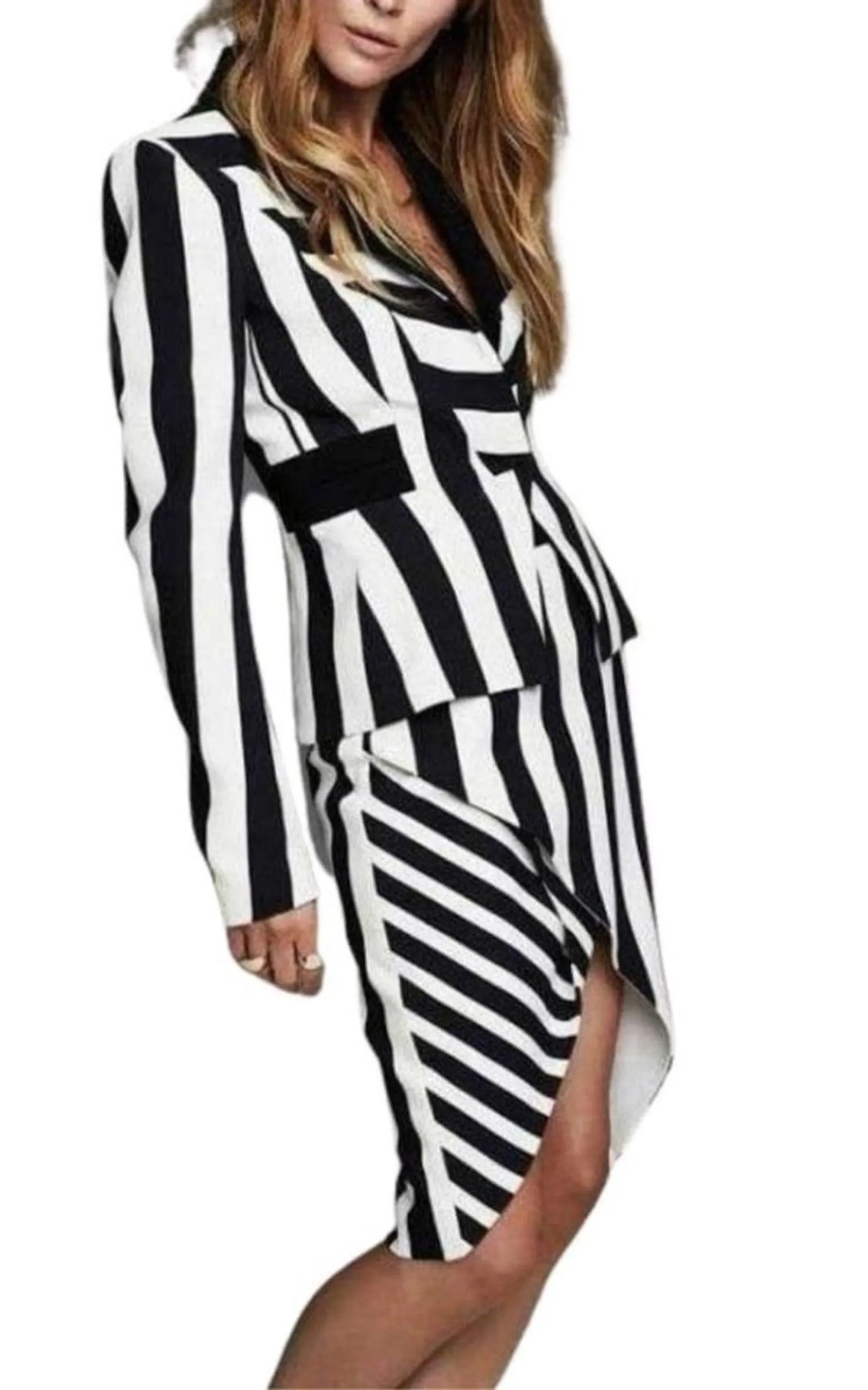 Striped Stretch Crepe Skirt sold by Runaway Catalog product image thumbnail 2