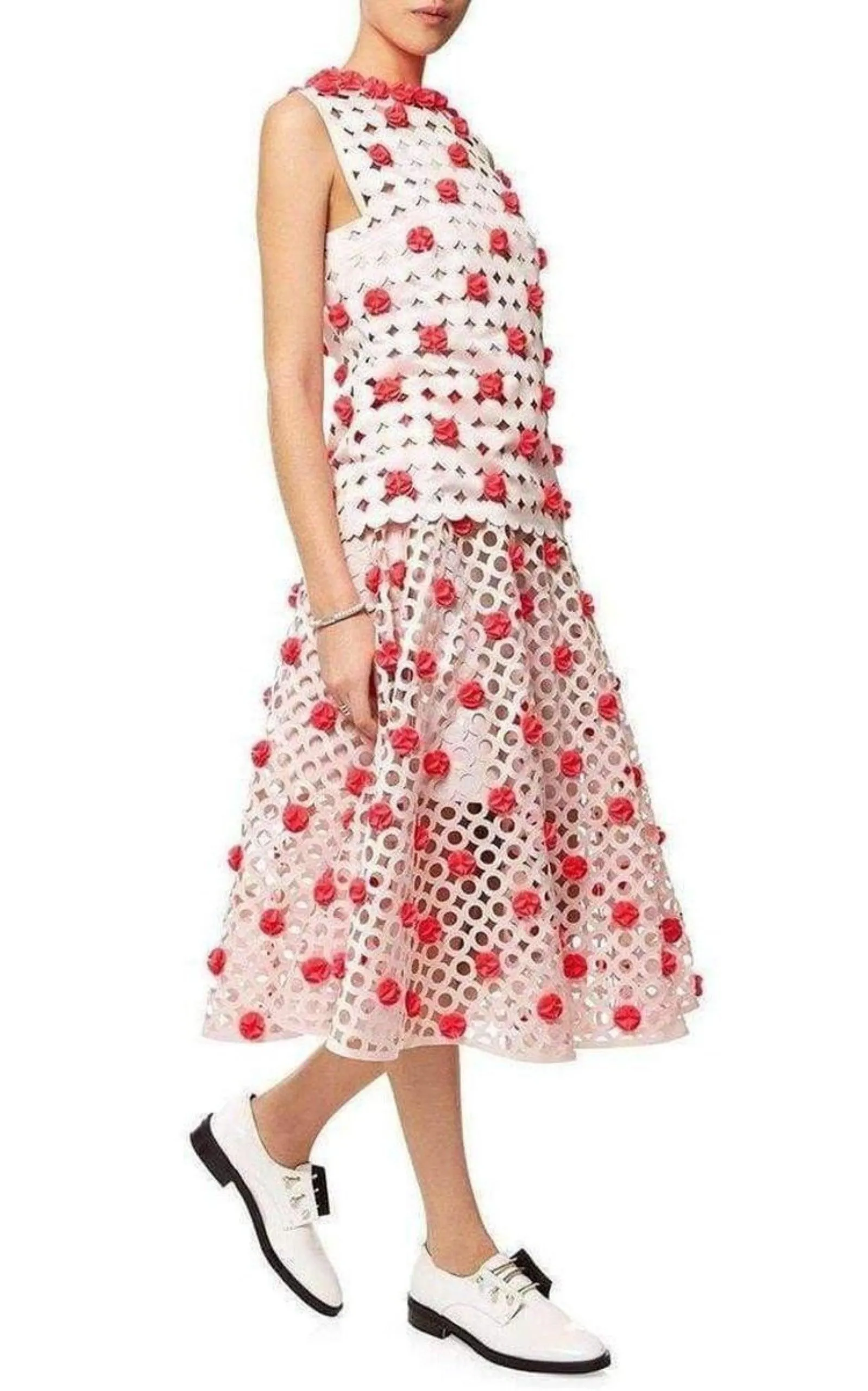 Blush Pink Laser-Cut Skirt sold by Runaway Catalog product image thumbnail 3