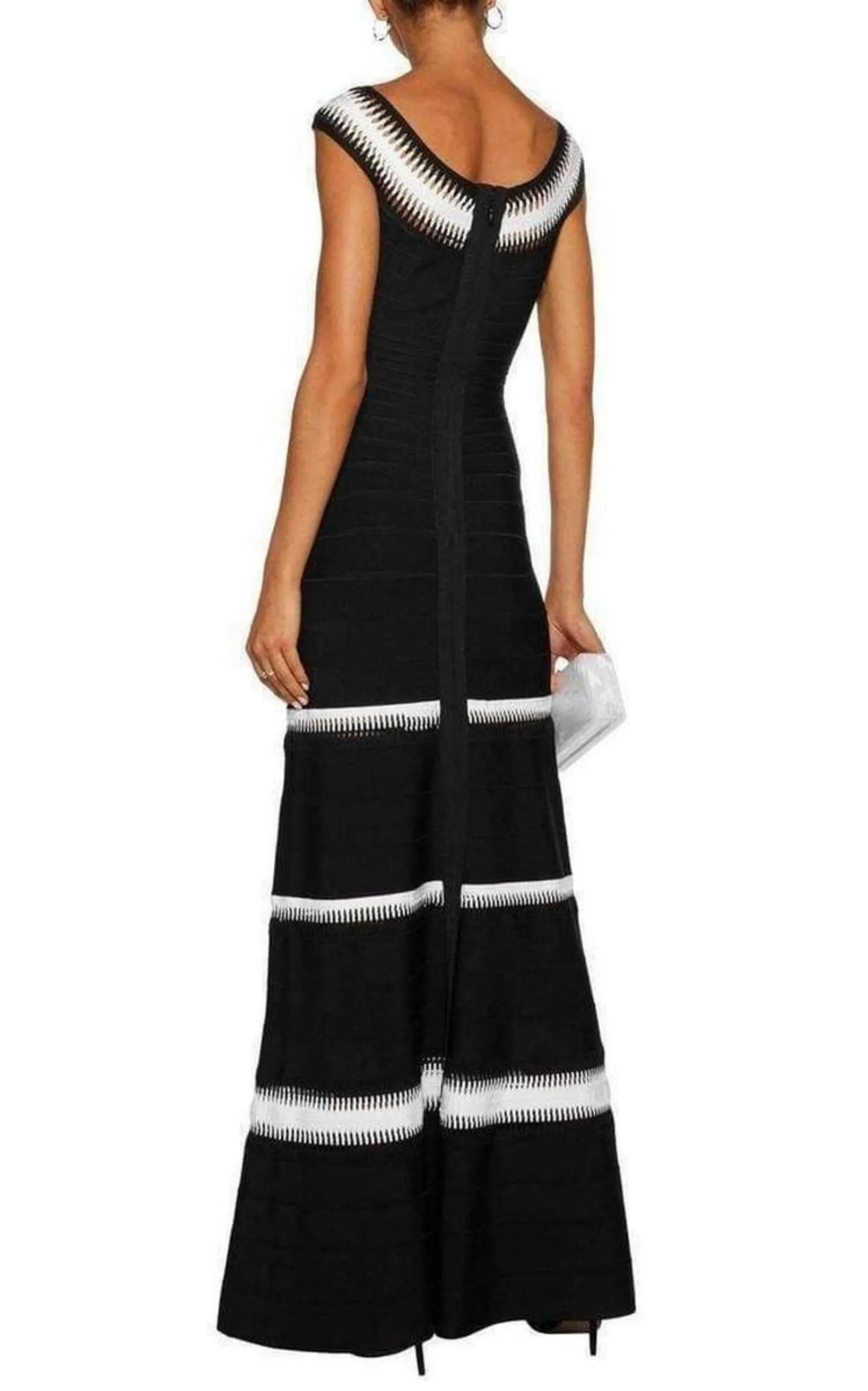 Mariana Lattice Trimmed Bandage Gown sold by Runaway Catalog product image thumbnail 3