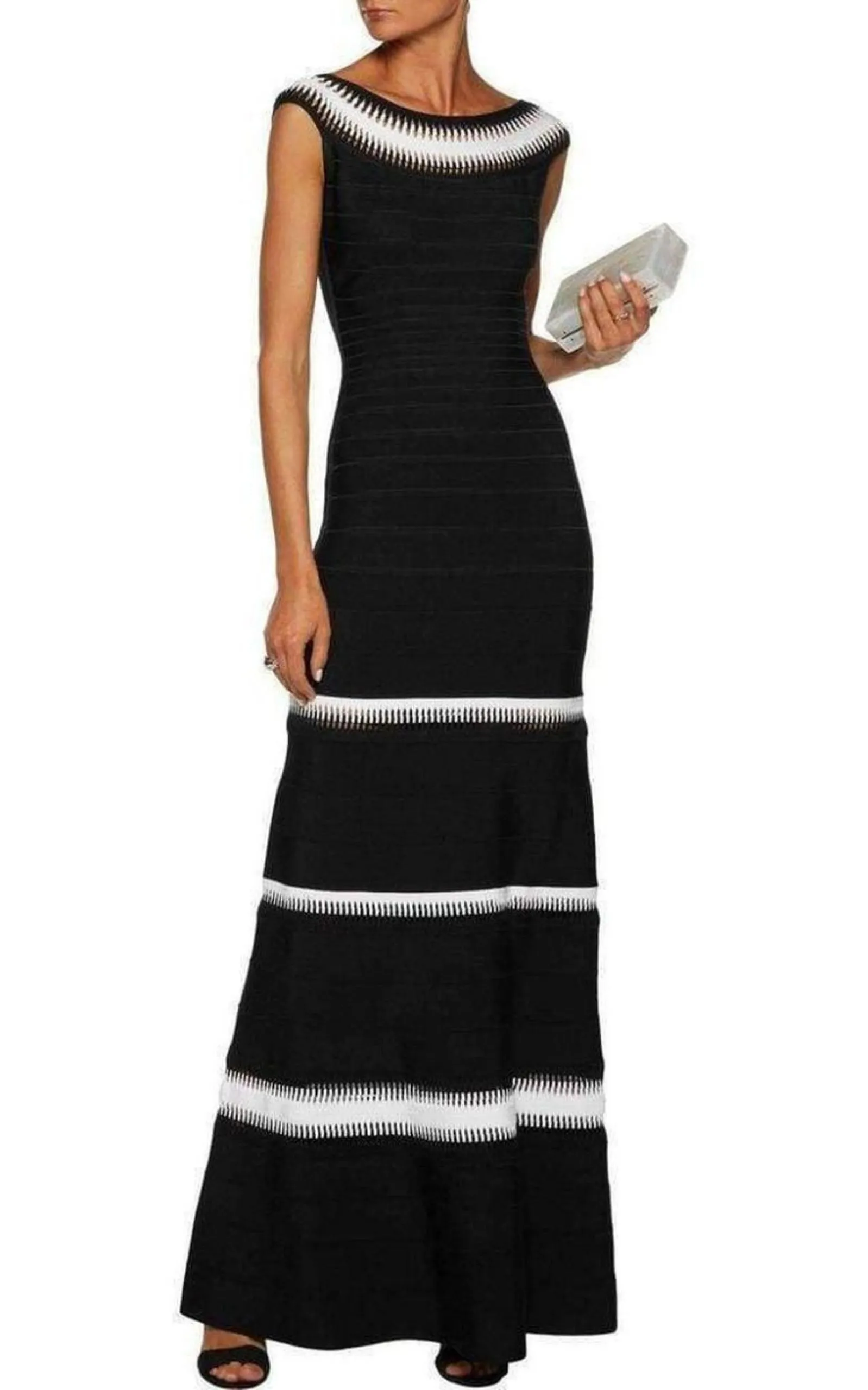 Mariana Lattice Trimmed Bandage Gown sold by Runaway Catalog product image thumbnail 2