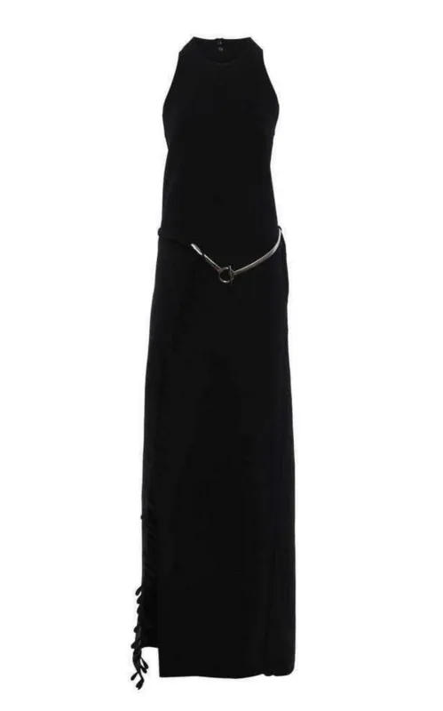 Black Sleeveless Fringed Dress sold by Runaway Catalog