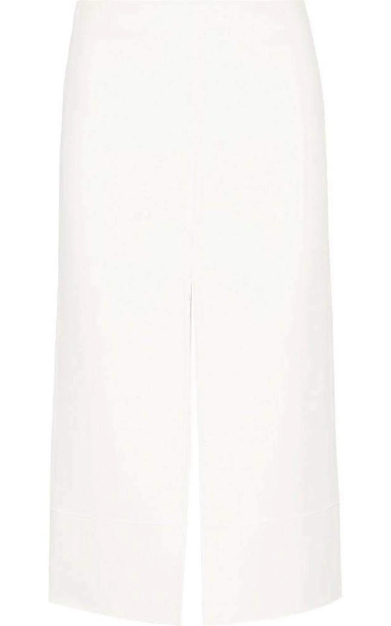 White Crepe Slit Knee Length Skirt sold by Runaway Catalog