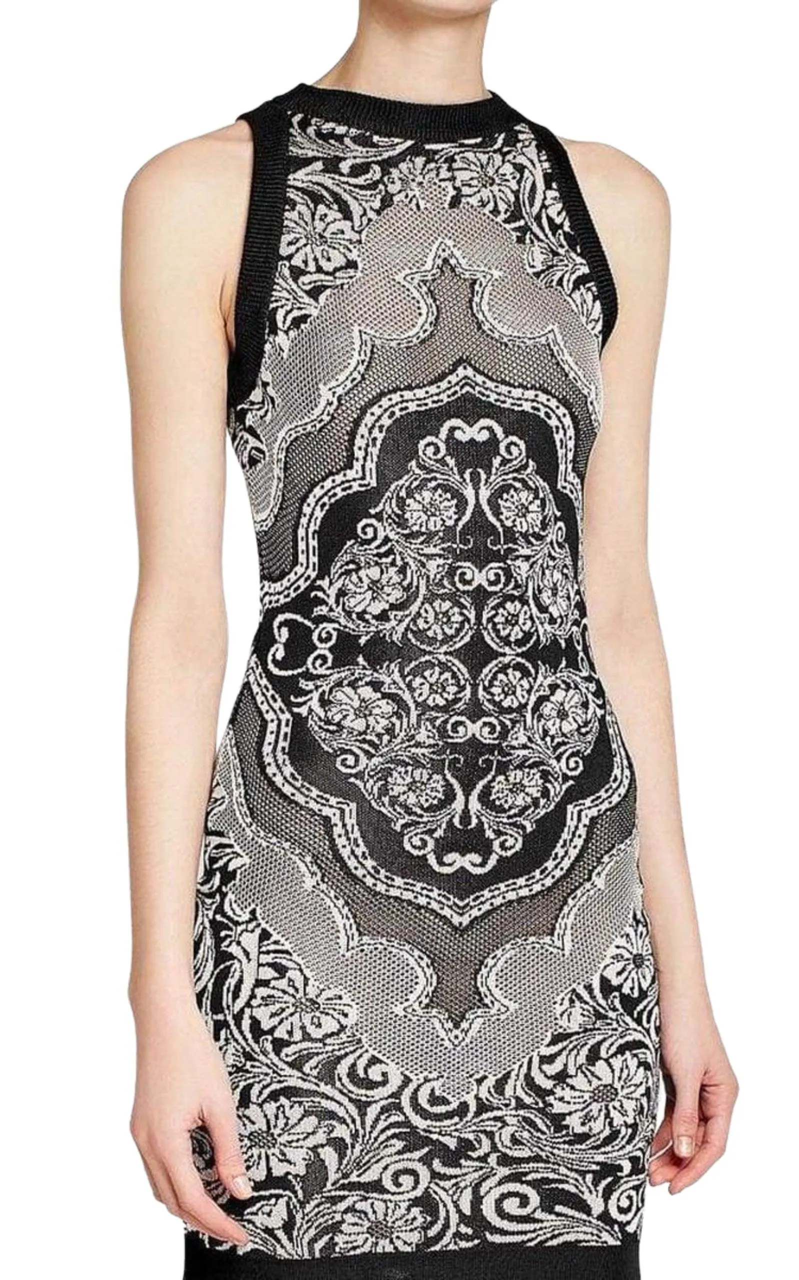 Jacquard Lace Print Mini Dress sold by Runaway Catalog product image thumbnail 5