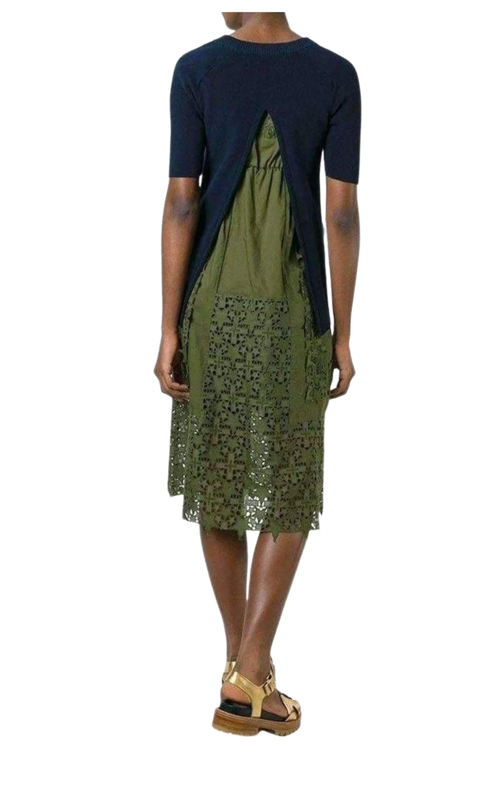 Sweater Top Green Embroidered Dress sold by Runaway Catalog product image thumbnail 3