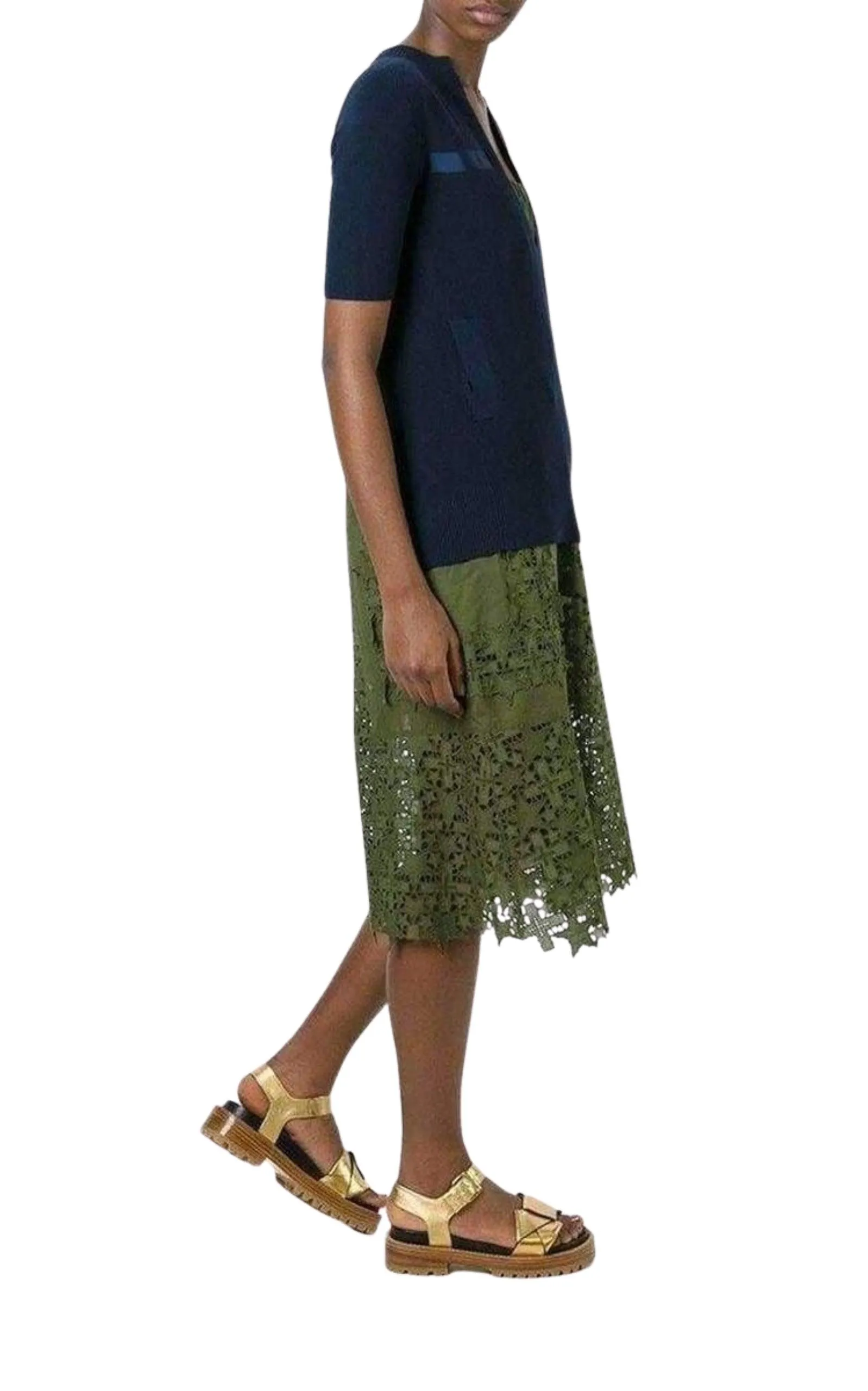 Sweater Top Green Embroidered Dress sold by Runaway Catalog product image thumbnail 4