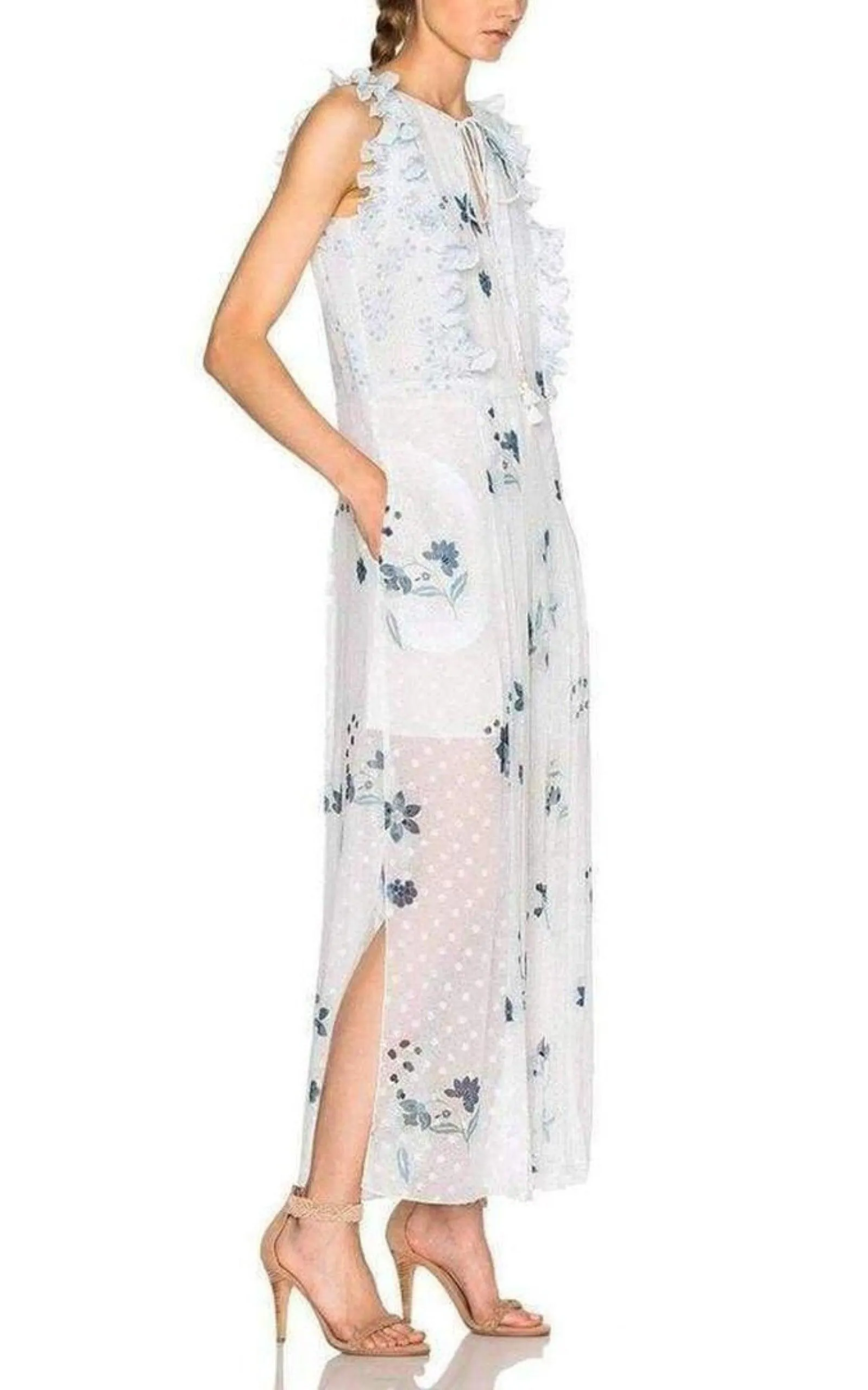 Ruffle Trimmed Printed Fil Coupe Maxi Dress sold by Runaway Catalog product image thumbnail 5