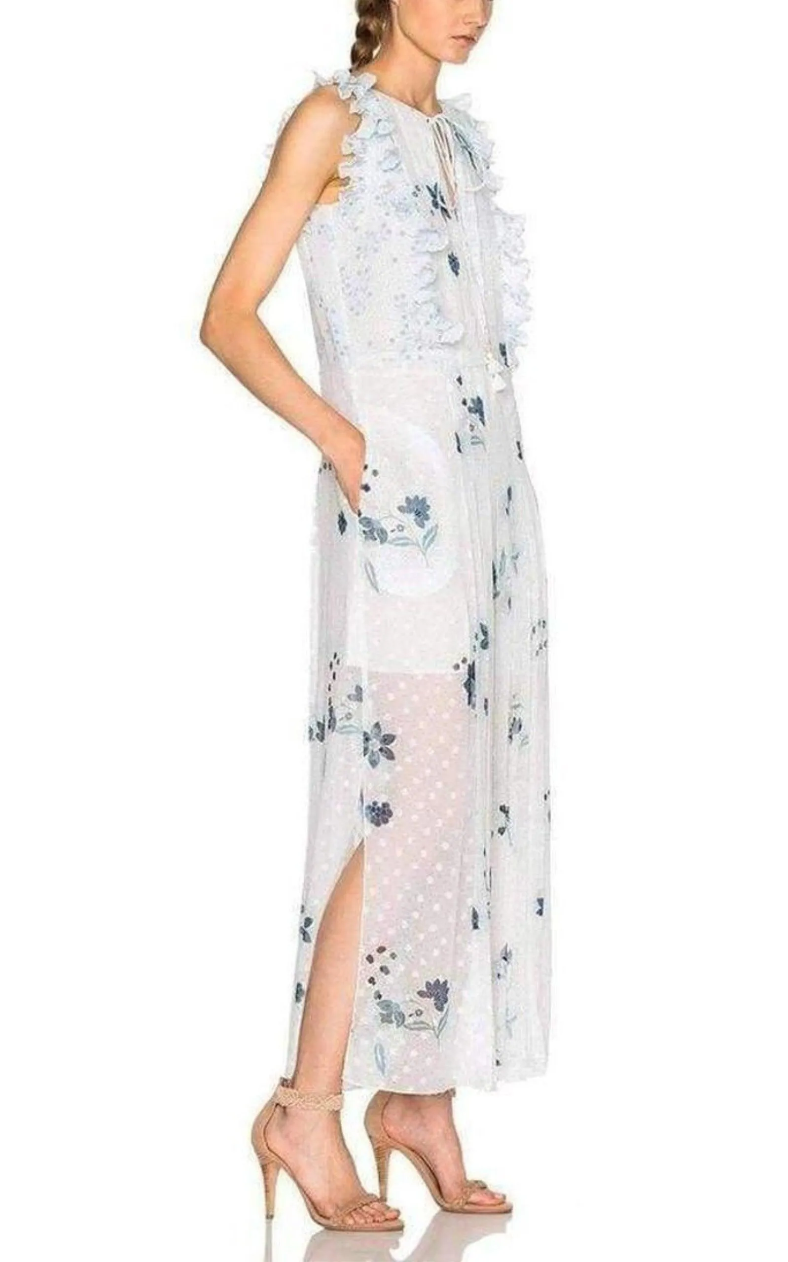 Ruffle Trimmed Printed Fil Coupe Maxi Dress sold by Runaway Catalog product image thumbnail 4
