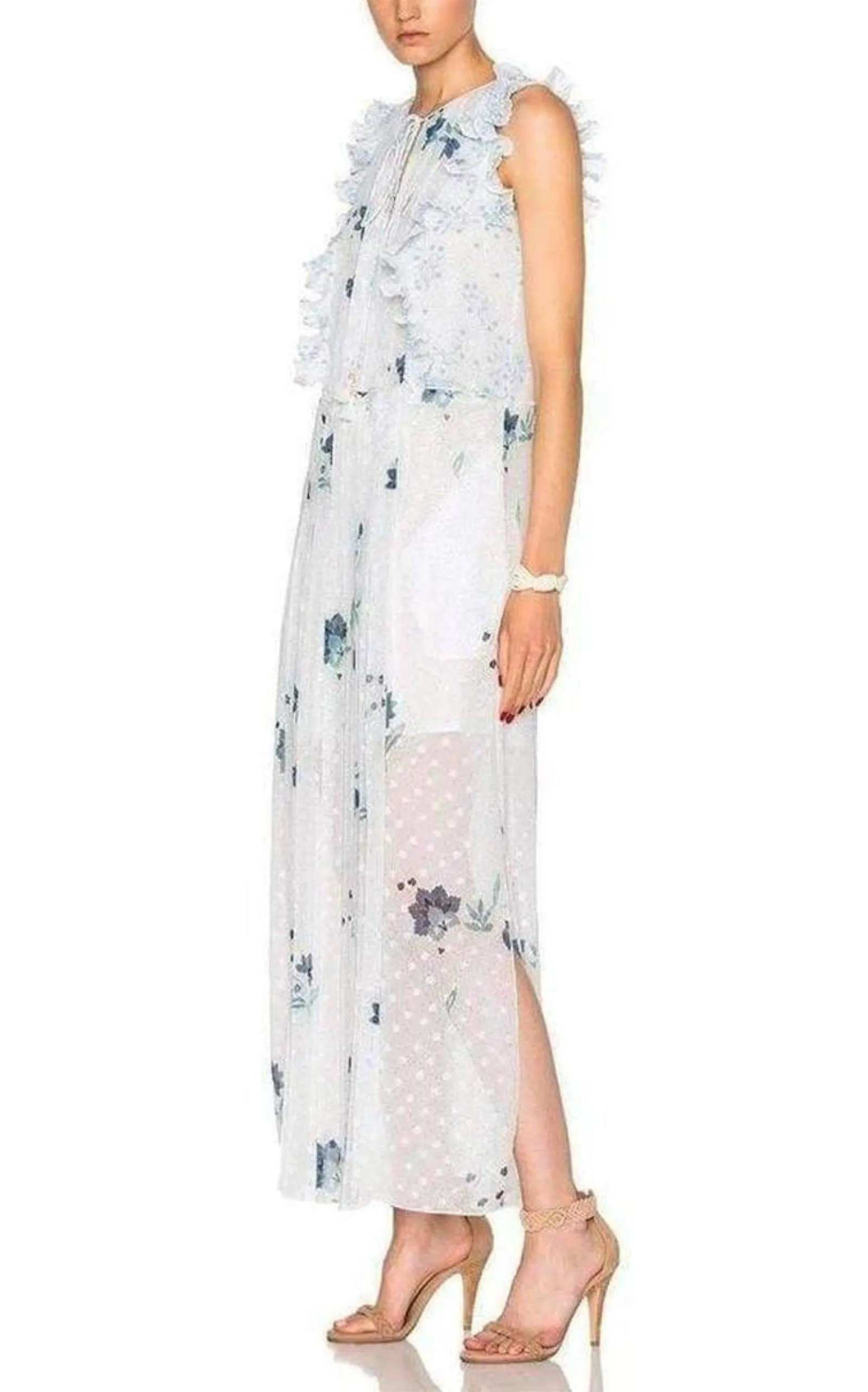 Ruffle Trimmed Printed Fil Coupe Maxi Dress sold by Runaway Catalog product image thumbnail 3