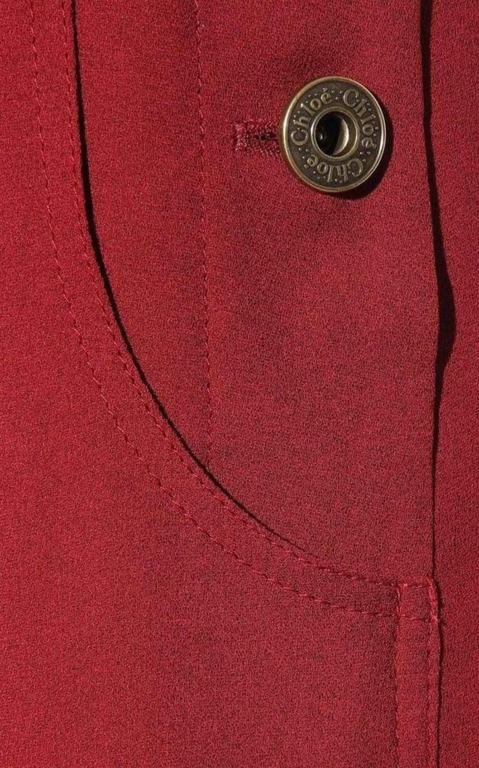 Burgundy Cheer Panel Jumpsuit sold by Runaway Catalog product image thumbnail 4