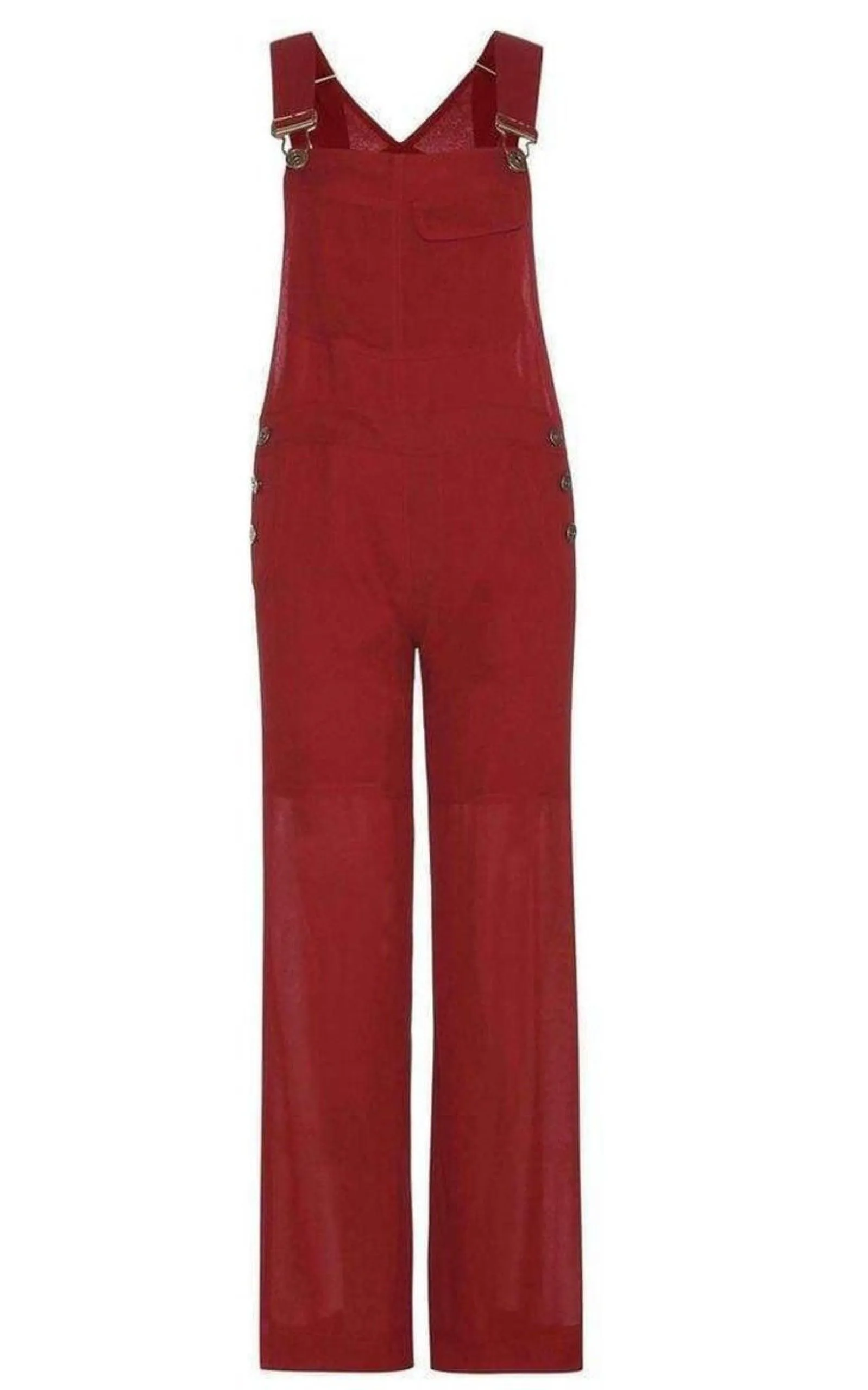Burgundy Cheer Panel Jumpsuit sold by Runaway Catalog