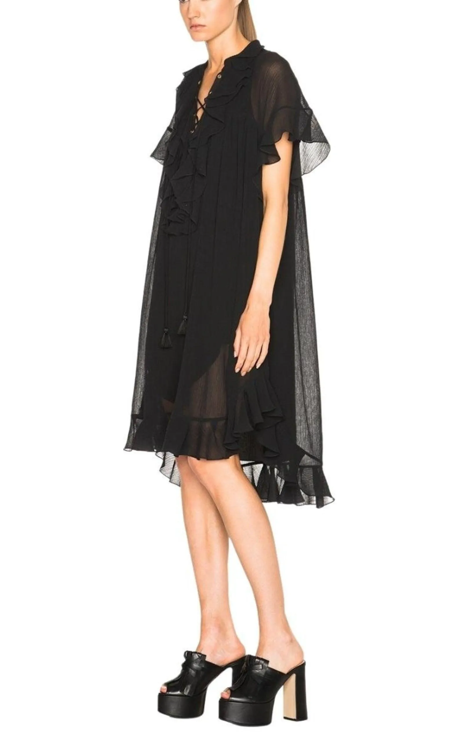 Cotton Crepon Gauze Ruffle Dress sold by Runaway Catalog product image thumbnail 3