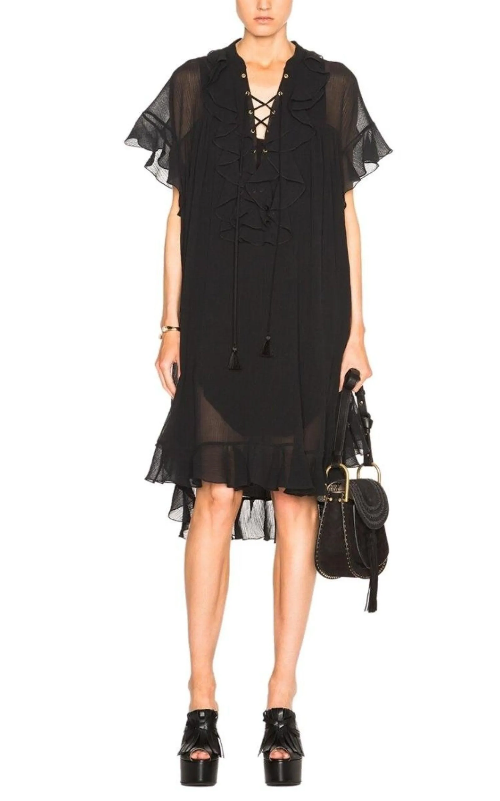 Cotton Crepon Gauze Ruffle Dress sold by Runaway Catalog product image thumbnail 2