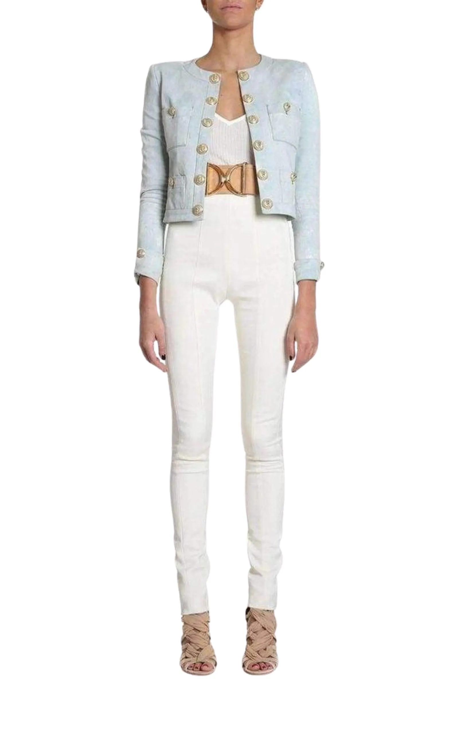 Cropped Stretch Cotton Denim Blazer sold by Runaway Catalog product image thumbnail 2