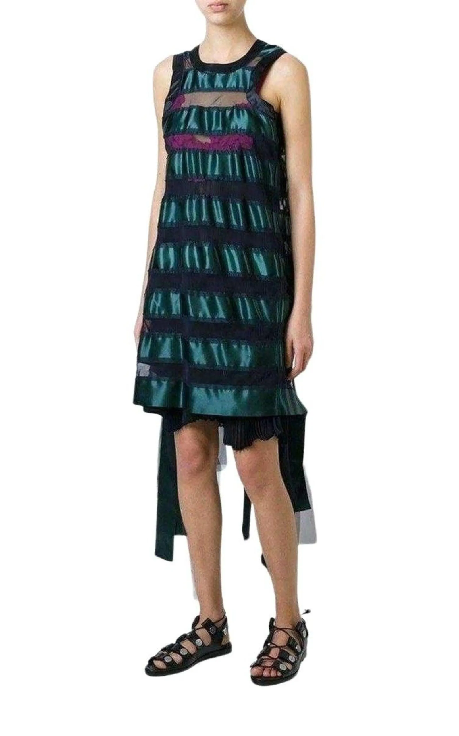 Transparent Stripe Panel Dress sold by Runaway Catalog product image thumbnail 2