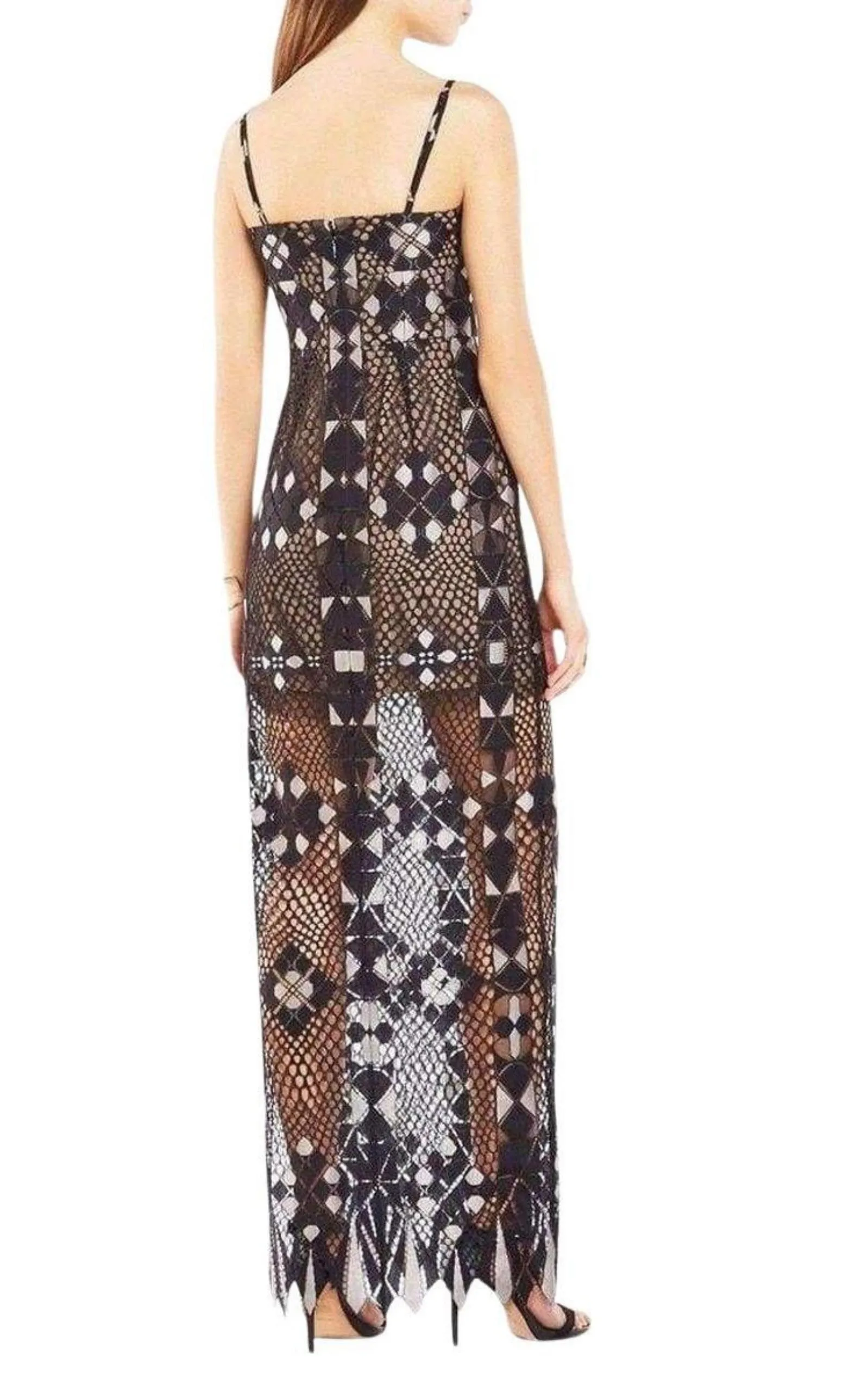 Geometric Lace Maxi Dress sold by Runaway Catalog product image thumbnail 3