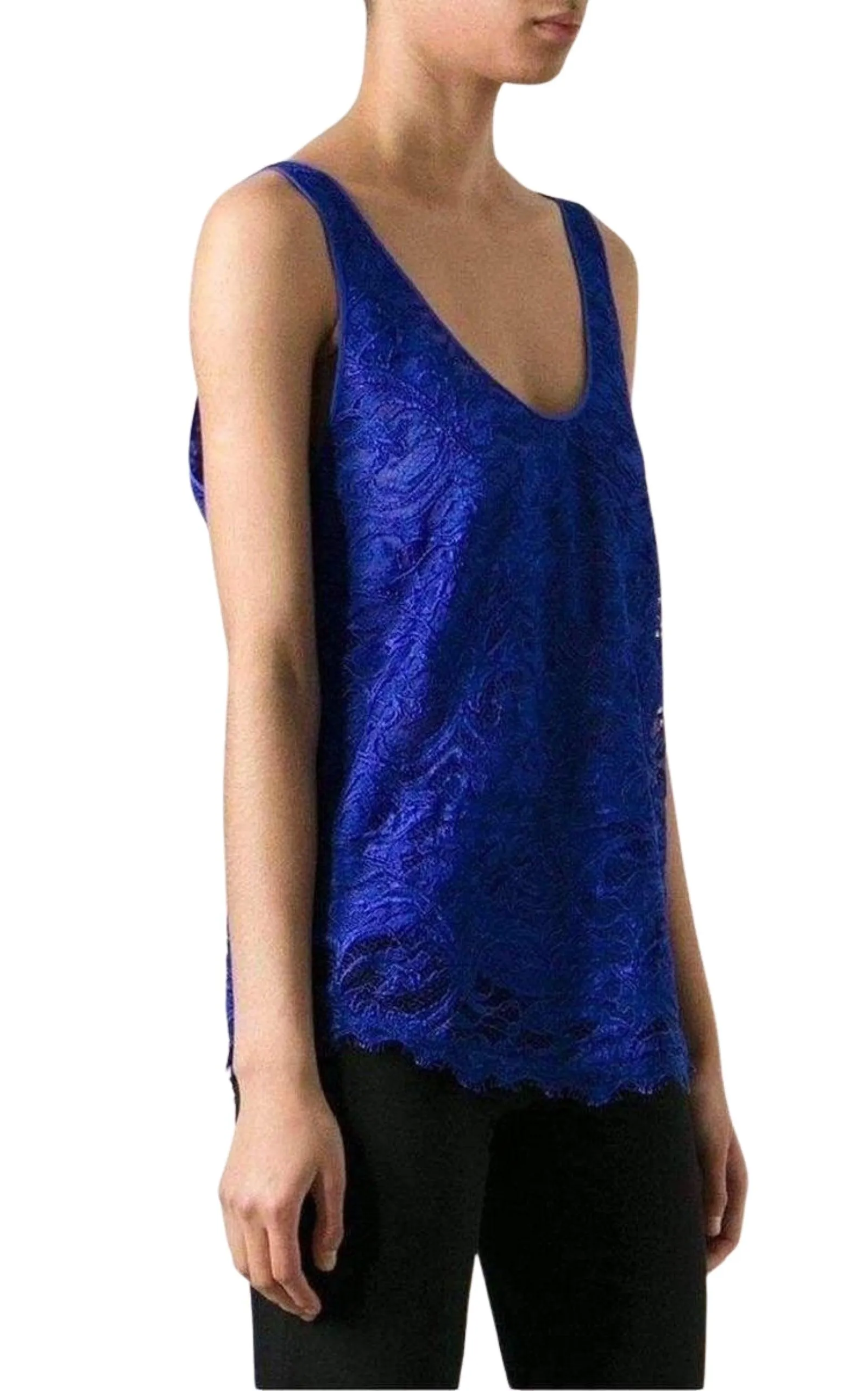 Blue Lace Tank Top sold by Runaway Catalog product image thumbnail 2
