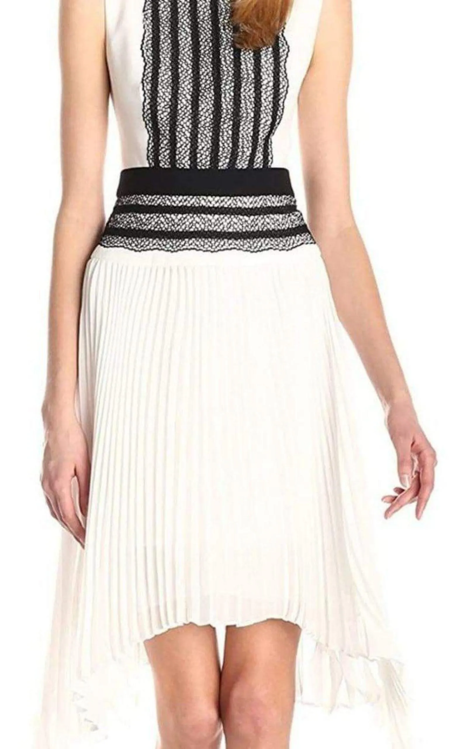 Sleeveless Pleated-Skirt Lace-Trim Dress sold by Runaway Catalog product image thumbnail 4