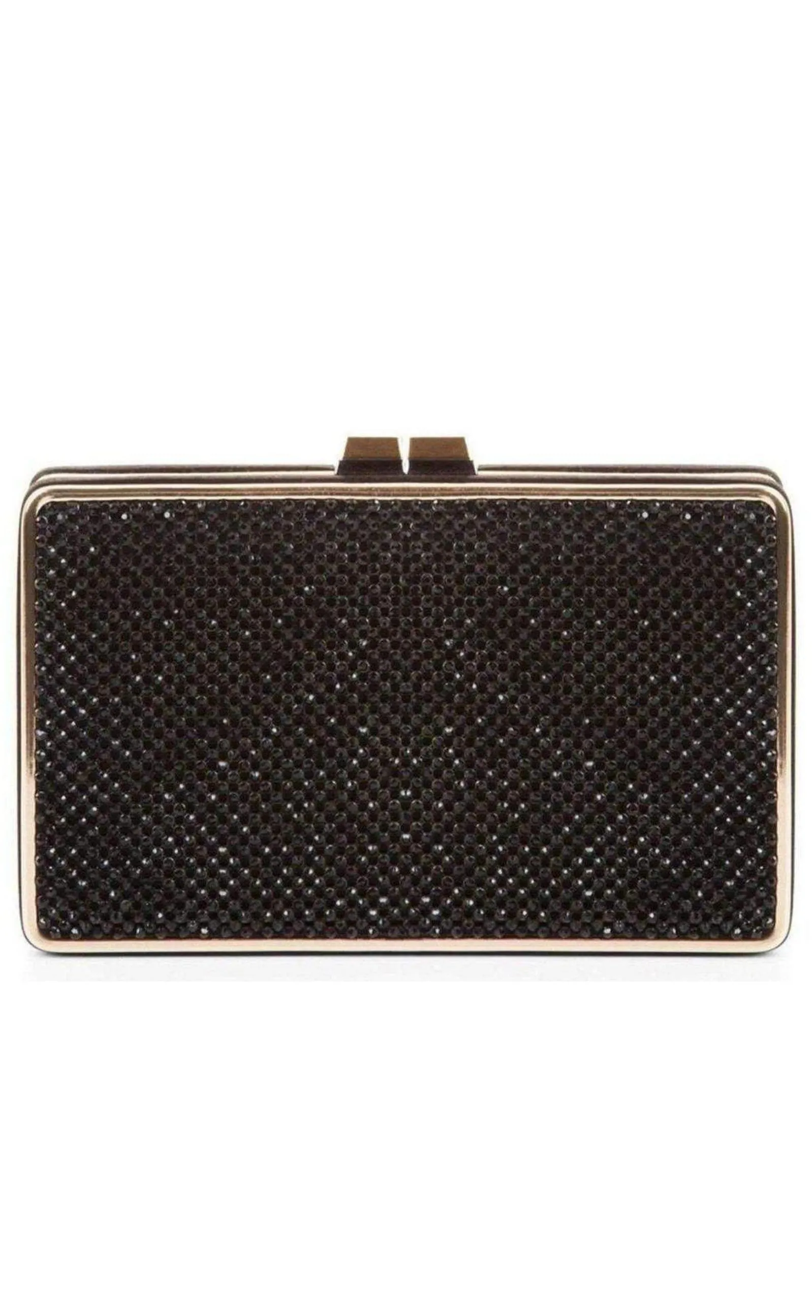 Sonia Black Crystal Mesh Satin Frame Clutch sold by Runaway Catalog product image thumbnail 2