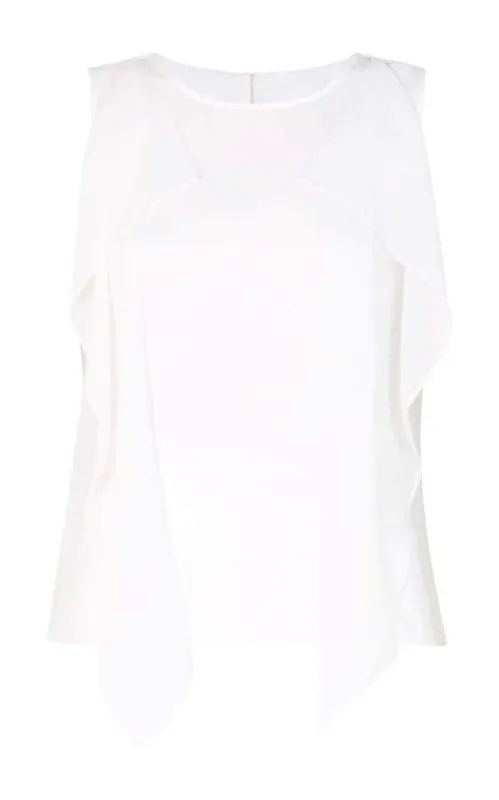 Ivorie Sleeveless Ruffle Top sold by Runaway Catalog