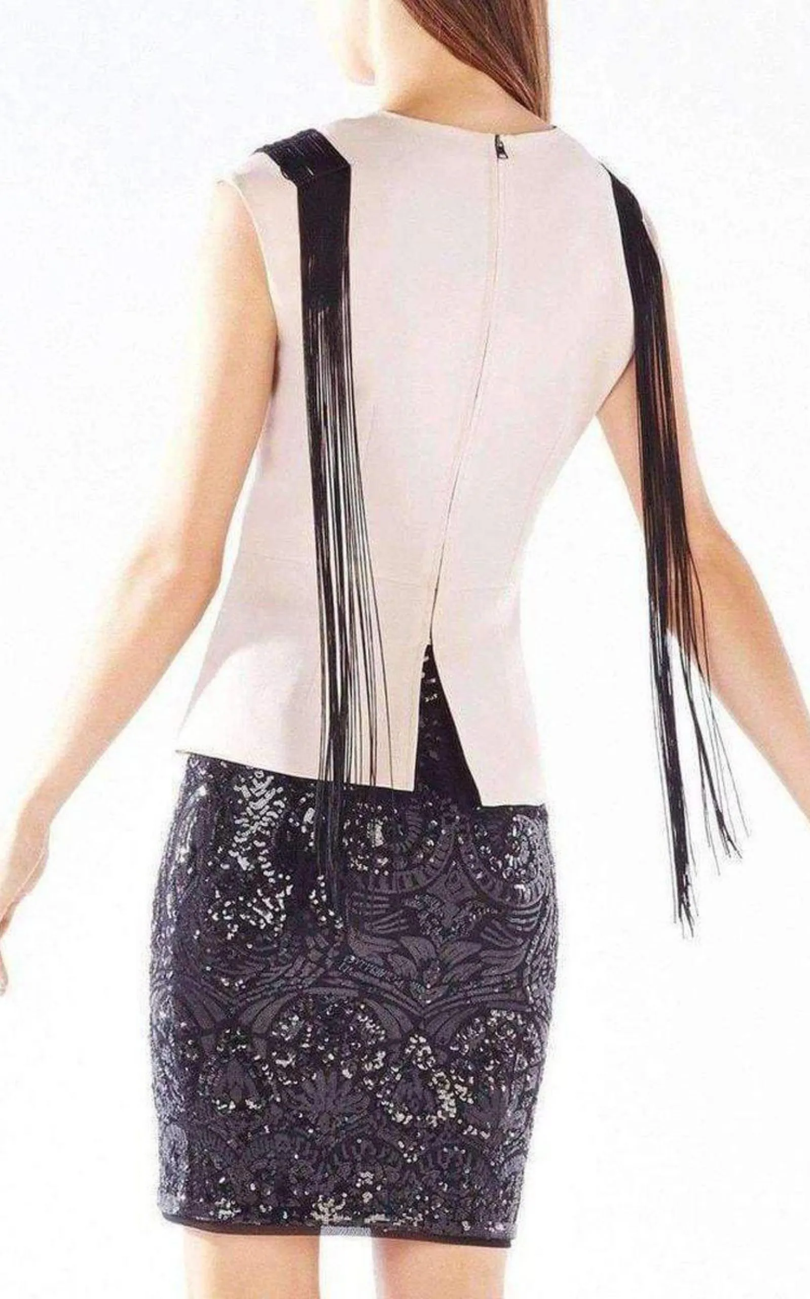 Virginie Beaded Fringe Peplum Top sold by Runaway Catalog product image thumbnail 3
