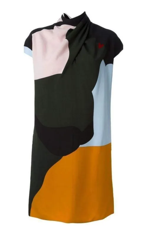 Multicolour silk dress made by Nina Ricci