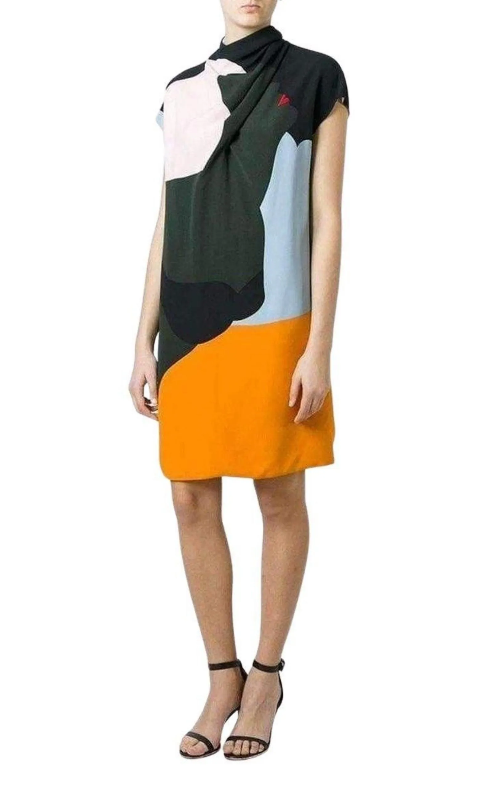 Multicolour silk dress sold by Runaway Catalog product image thumbnail 2