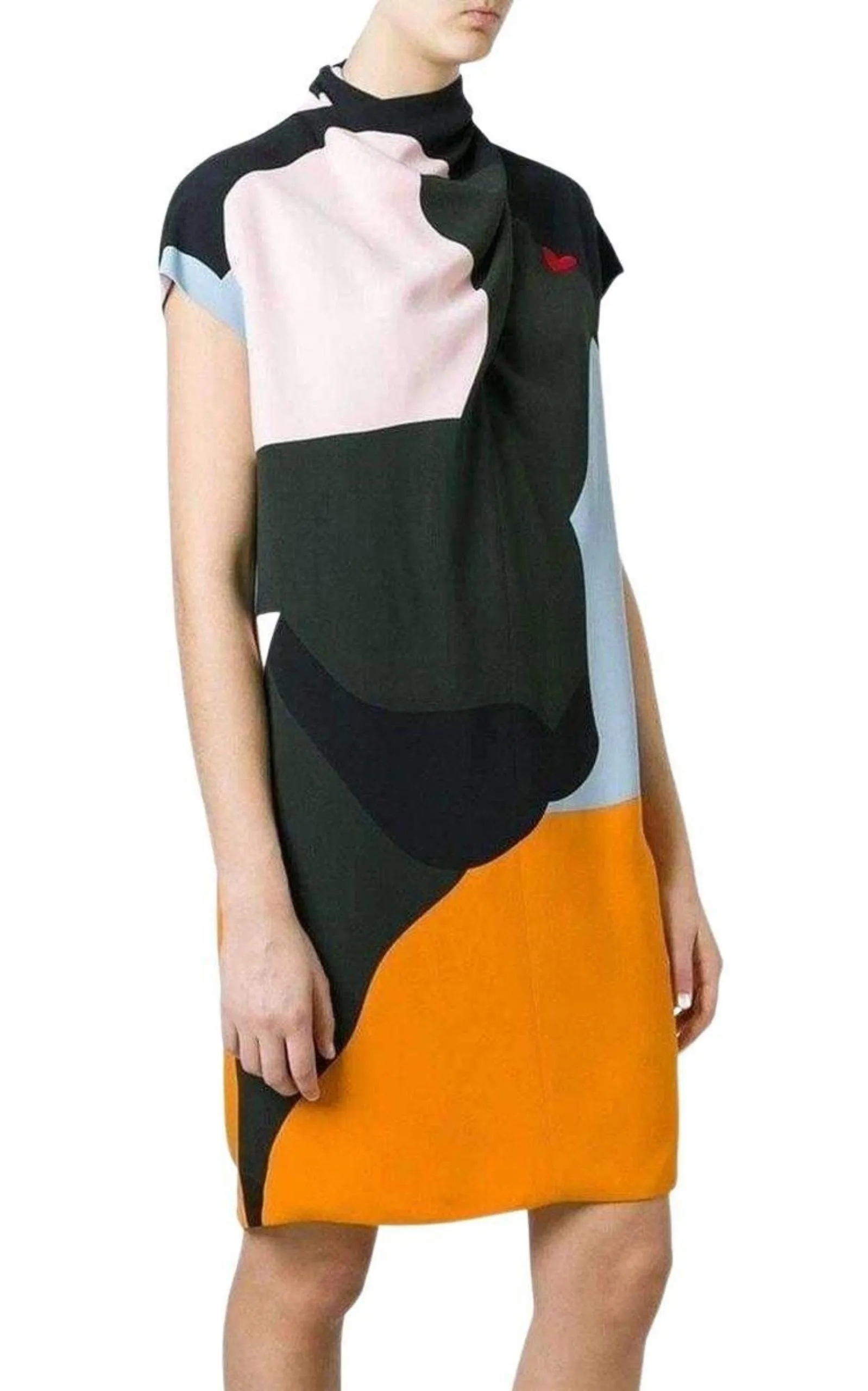 Multicolour silk dress sold by Runaway Catalog product image thumbnail 3