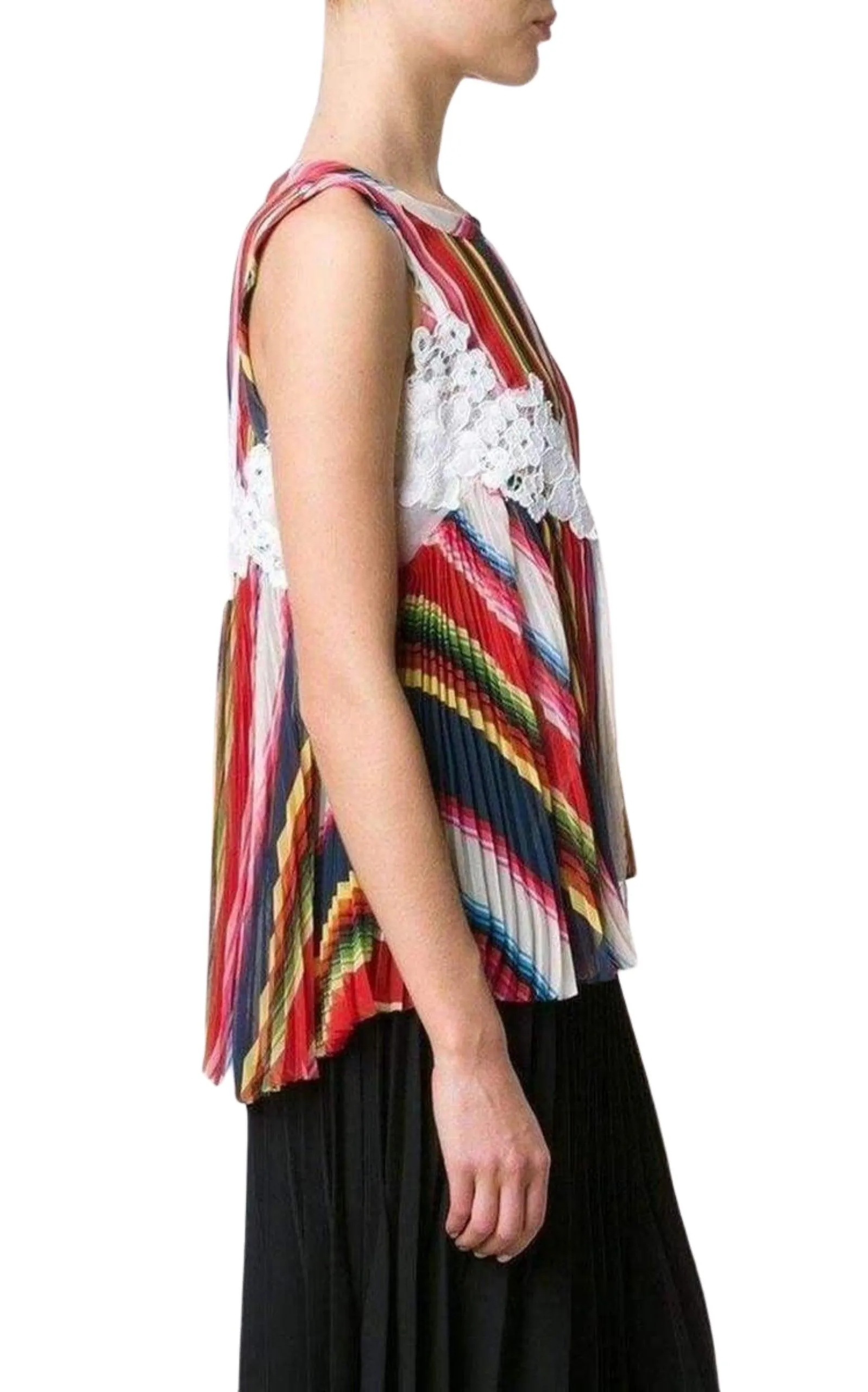 Striped Pleated Camisole Tank Top sold by Runaway Catalog product image thumbnail 3
