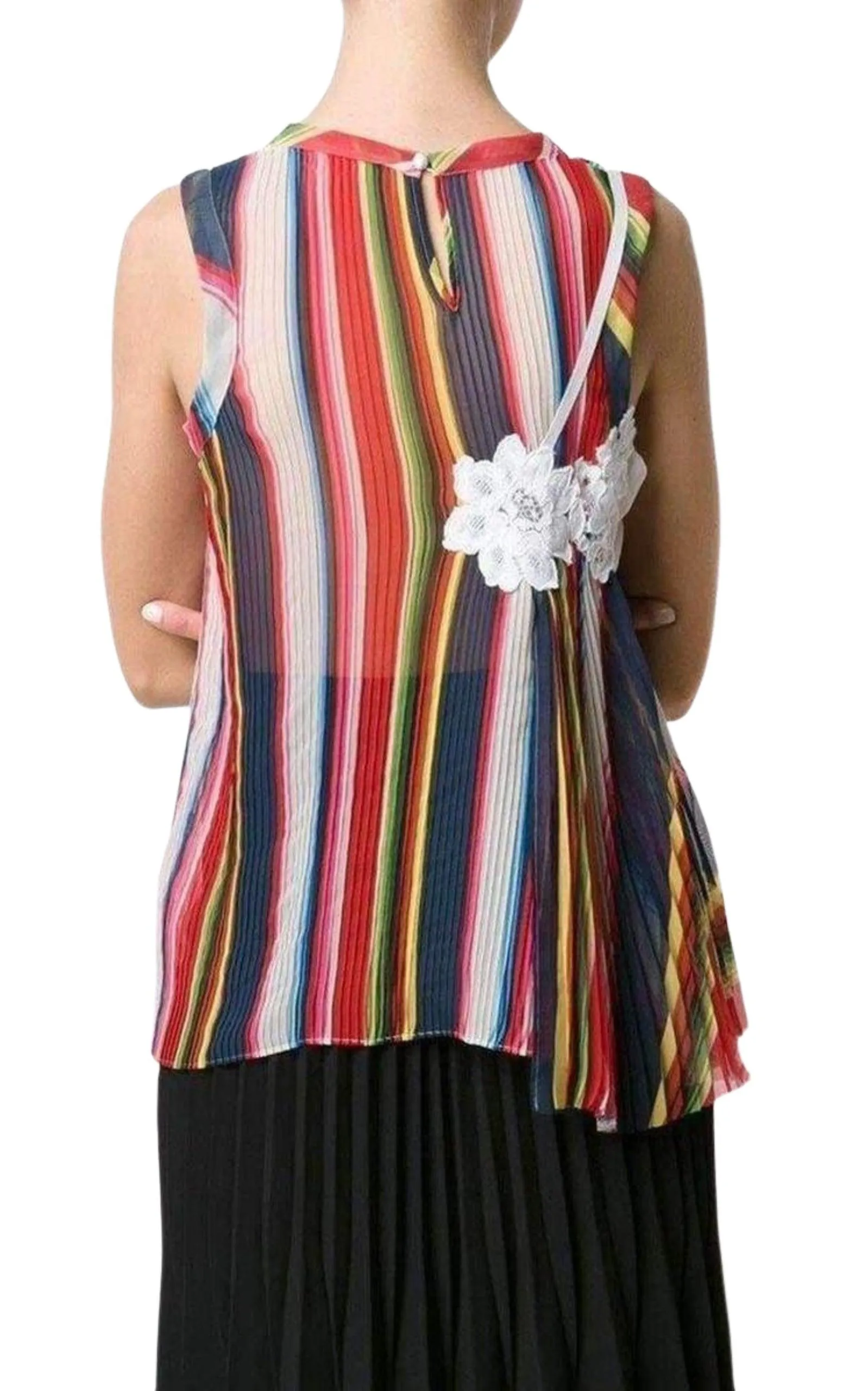 Striped Pleated Camisole Tank Top sold by Runaway Catalog product image thumbnail 4