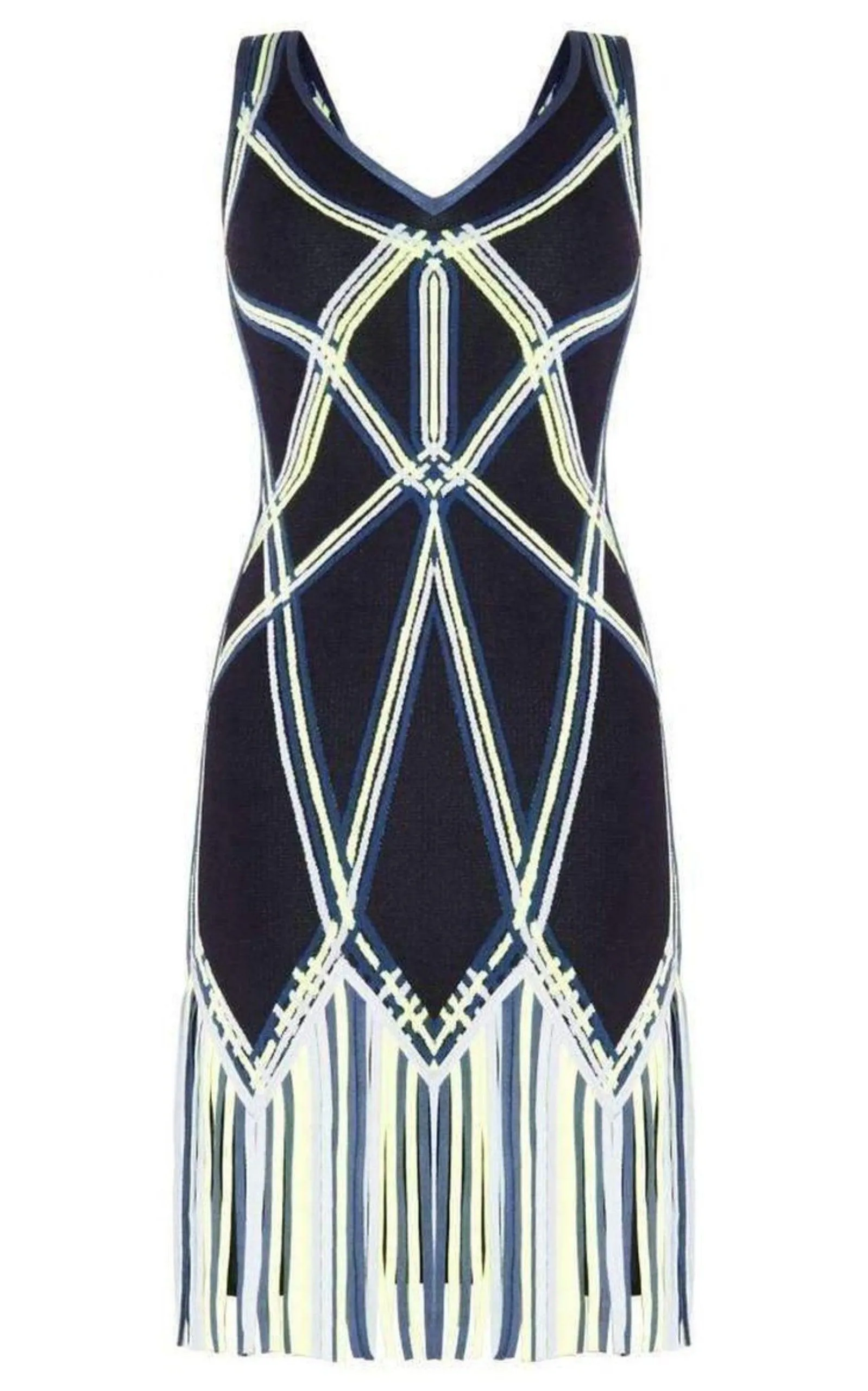 Charoletta Basket Weave Fringe Jacquard Dress sold by Runaway Catalog