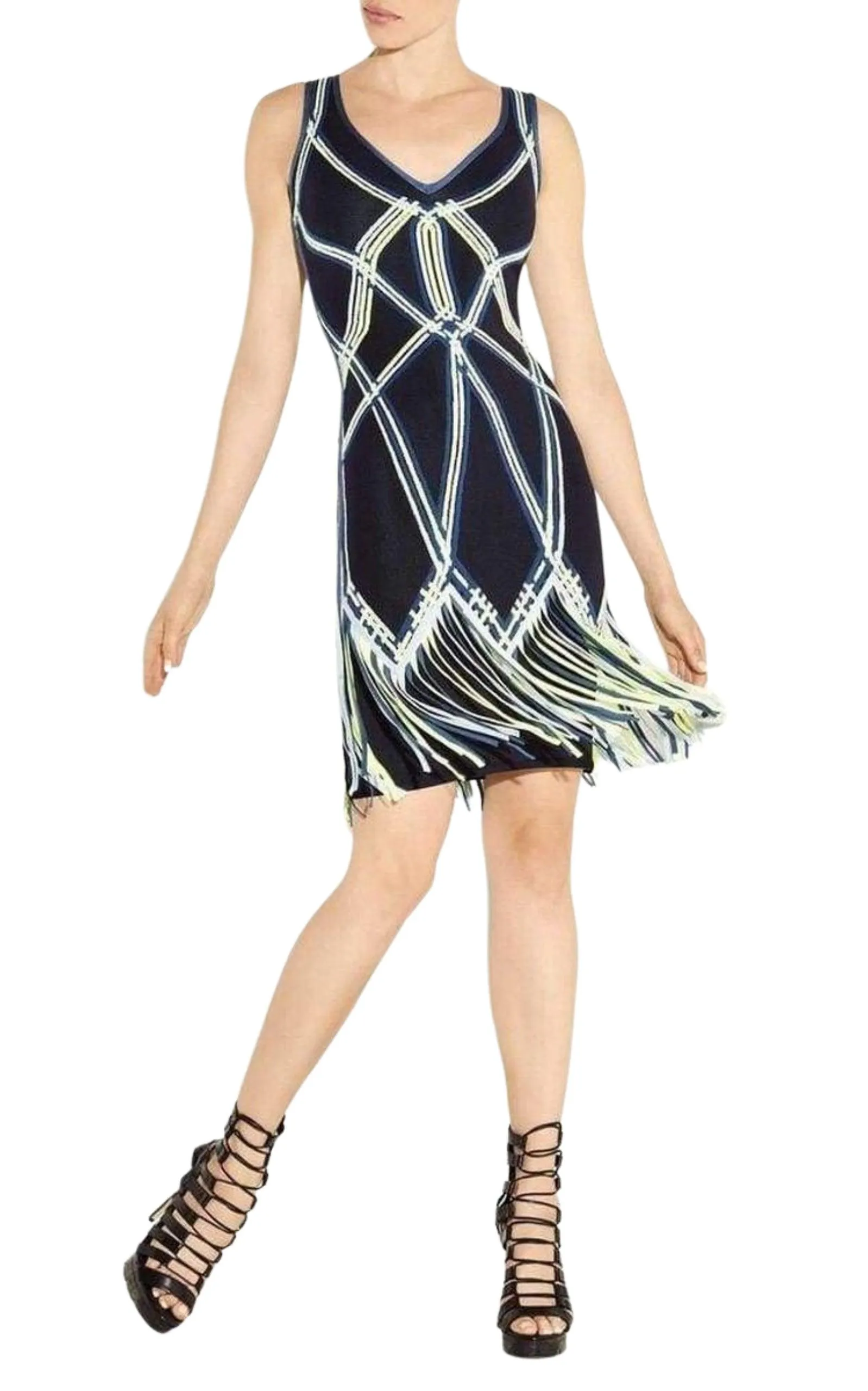 Charoletta Basket Weave Fringe Jacquard Dress sold by Runaway Catalog product image thumbnail 5